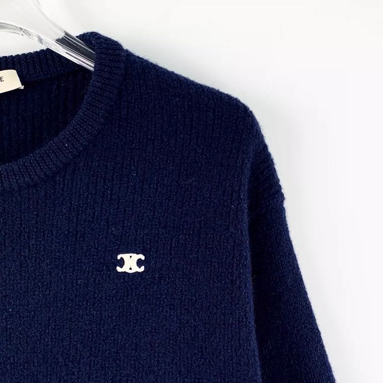 Celine Celine Navy Blue Wool Knit Sweater Size US S / EU 44-46 / 1 - 3 Thumbnail