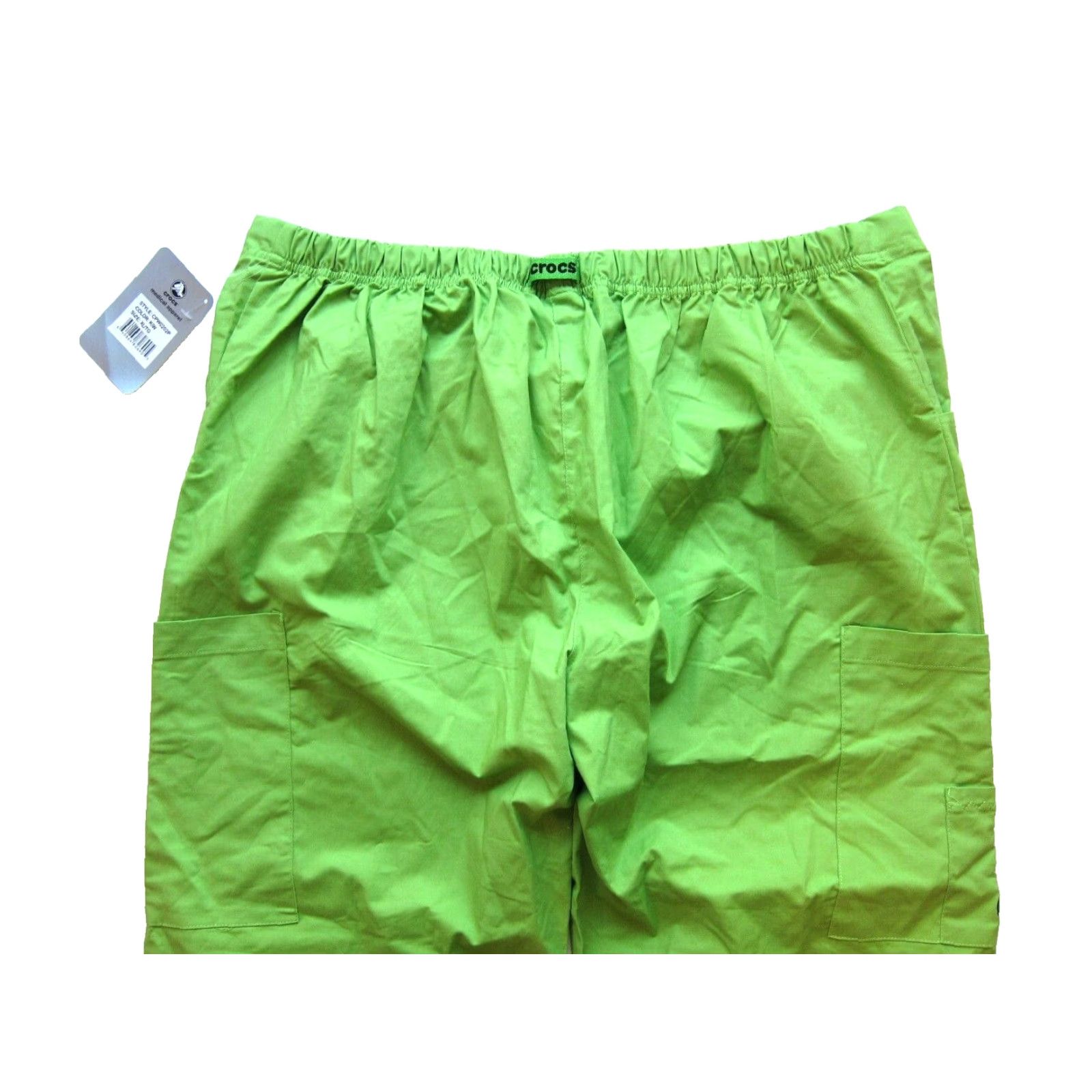 Crocs NWT Crocs Medical Apparel Neon Green Cotton Pocket Cargo Nursing Pant Women XL Size 40" / US 18 - 7 Thumbnail