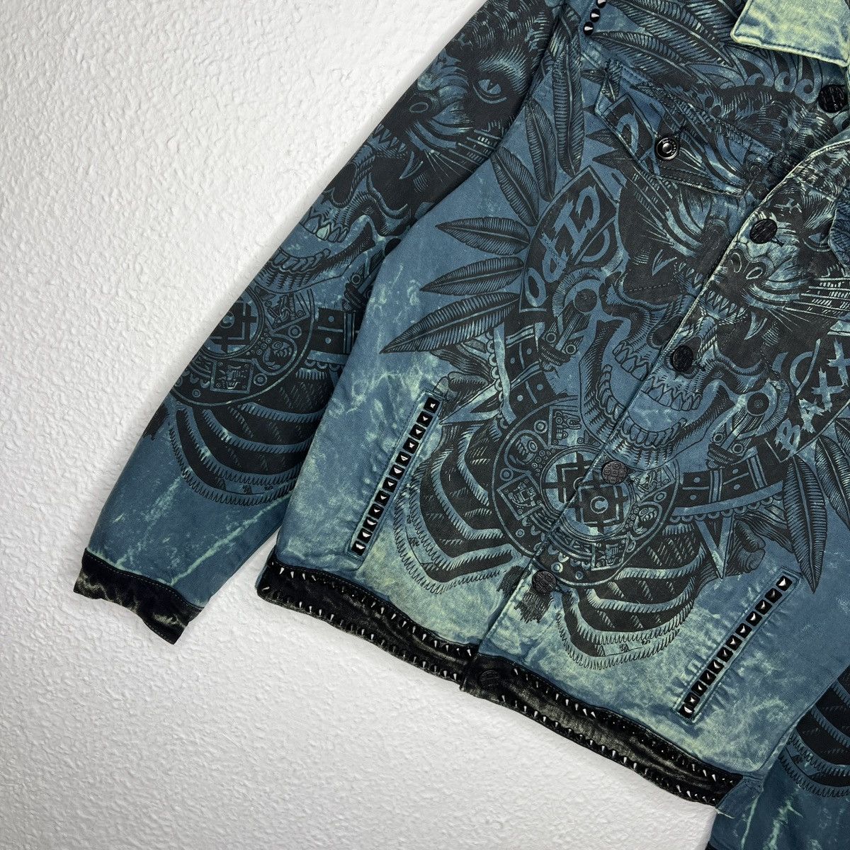Other Cipo & Baxx Sick Skull Full Printed Denim Jacket Studded Size US L / EU 52-54 / 3 - 3 Thumbnail