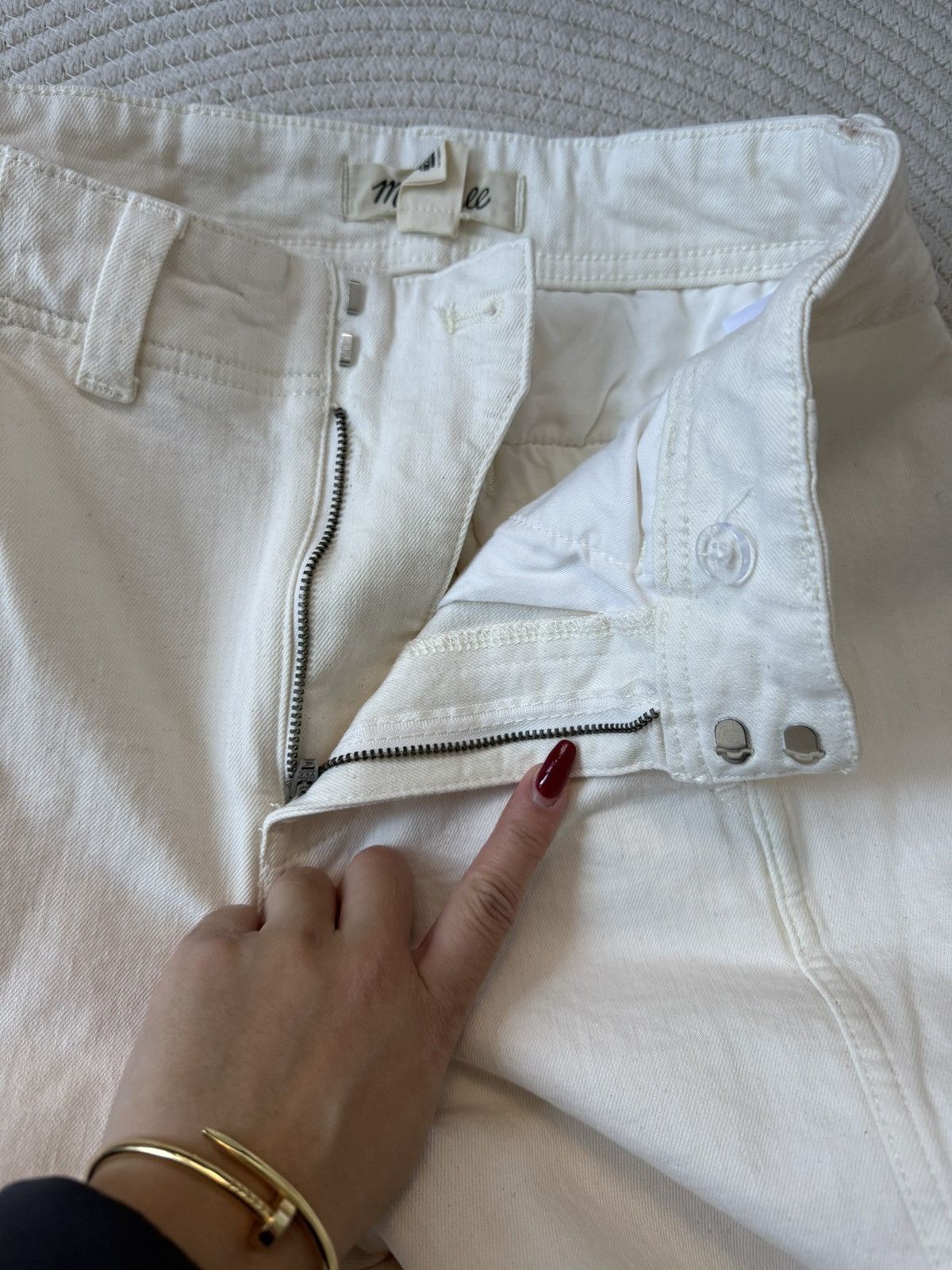 Madewell Madewell tapered denim trousers in vintage ivory Size 27" / US 4 / IT 40 - 4 Thumbnail