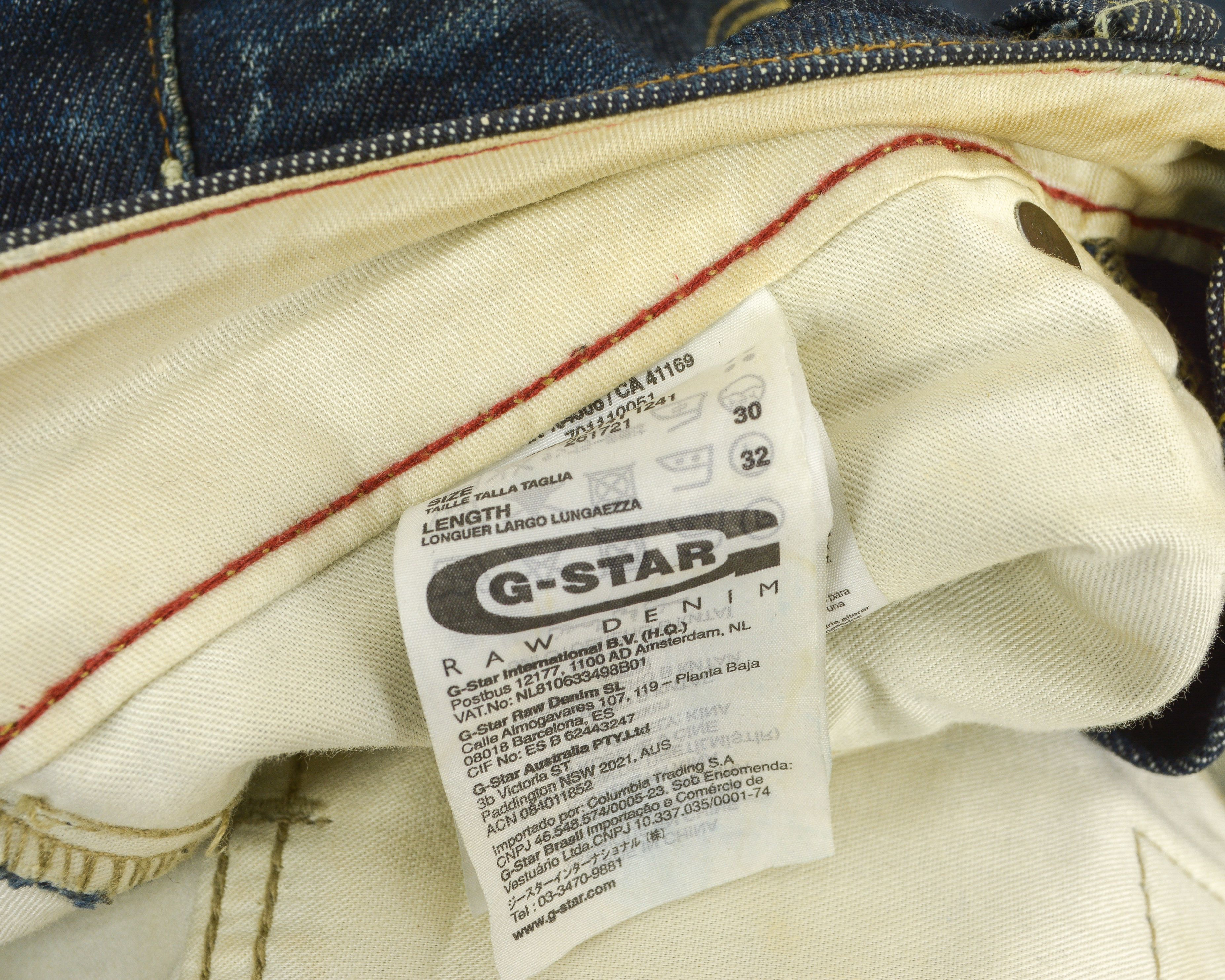 G-Star G STAR RAW Structor Slim Mens W30 L32 Jeans Denim Pants 3301 Size US 30 / EU 46 - 4 Thumbnail