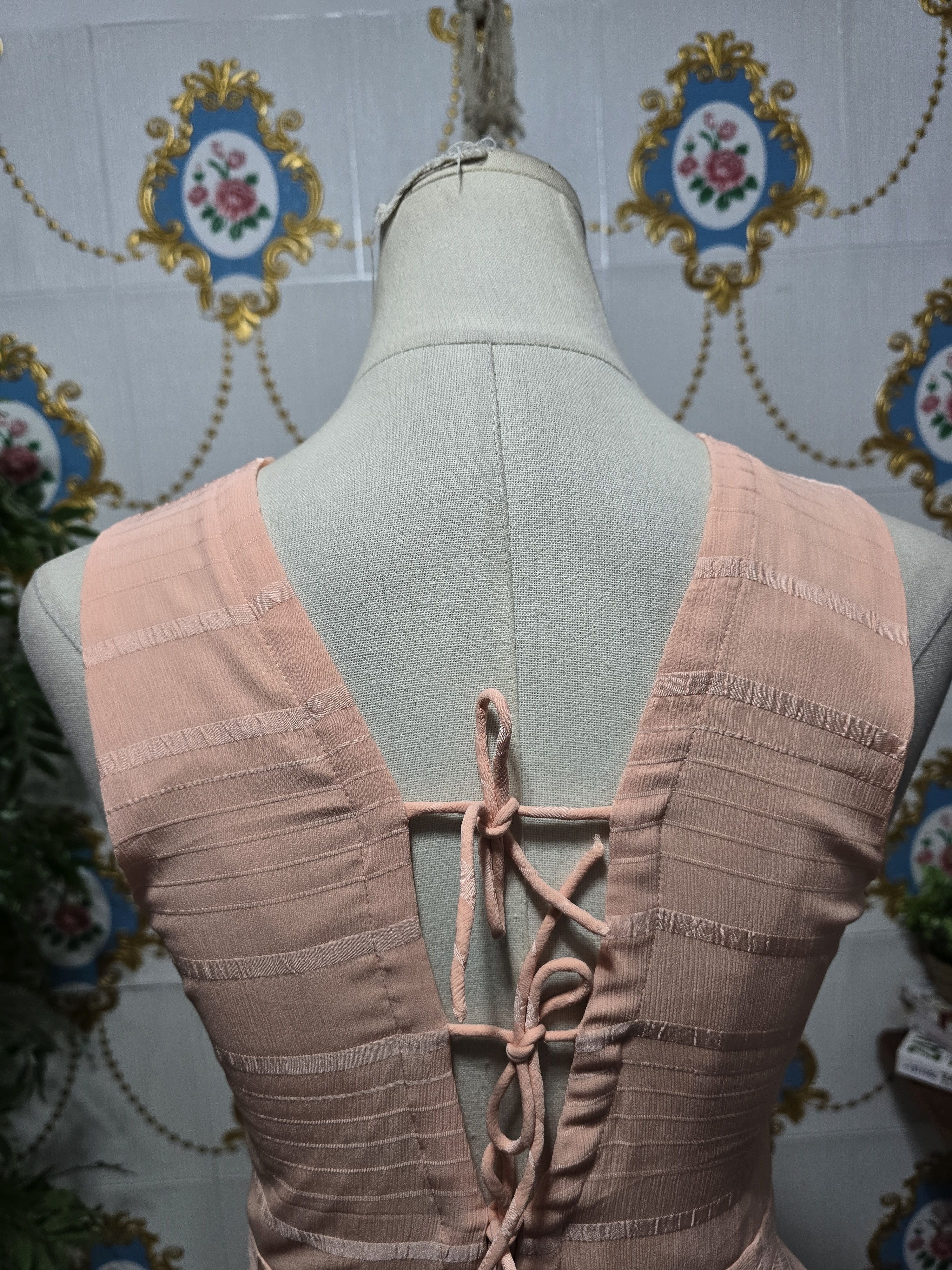 Armani Exchange Armani Exchange, Peach Peplum Sleeveless Top Size S / US 4 / IT 40 - 9 Thumbnail