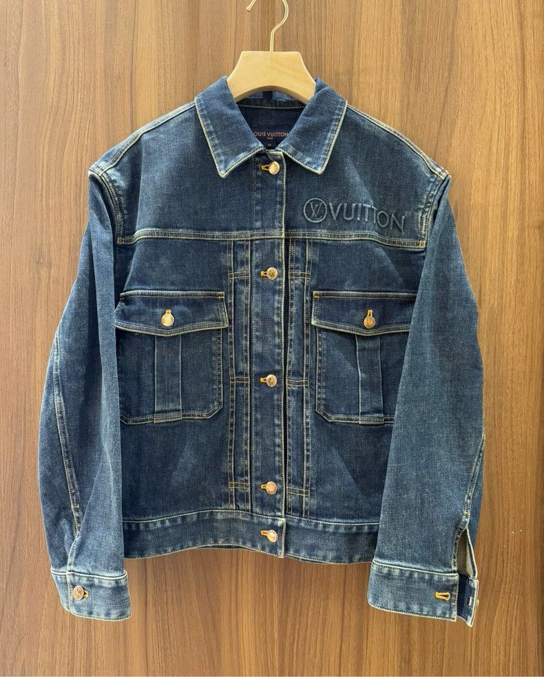 Louis Vuitton Embroidered Logo denim jacket