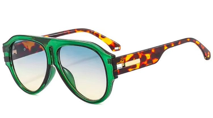 Electric Visual Futuristic Round Frame Sunglasses Trendy Gradient Lens UV400 Size ONE SIZE - 1 Thumbnail