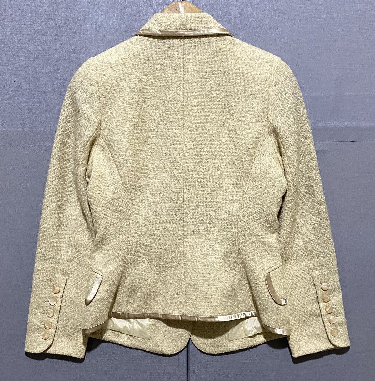 Dior Christian Dior Tweed with Satin Trim Jacket Size S / US 4 / IT 40 - 3 Thumbnail
