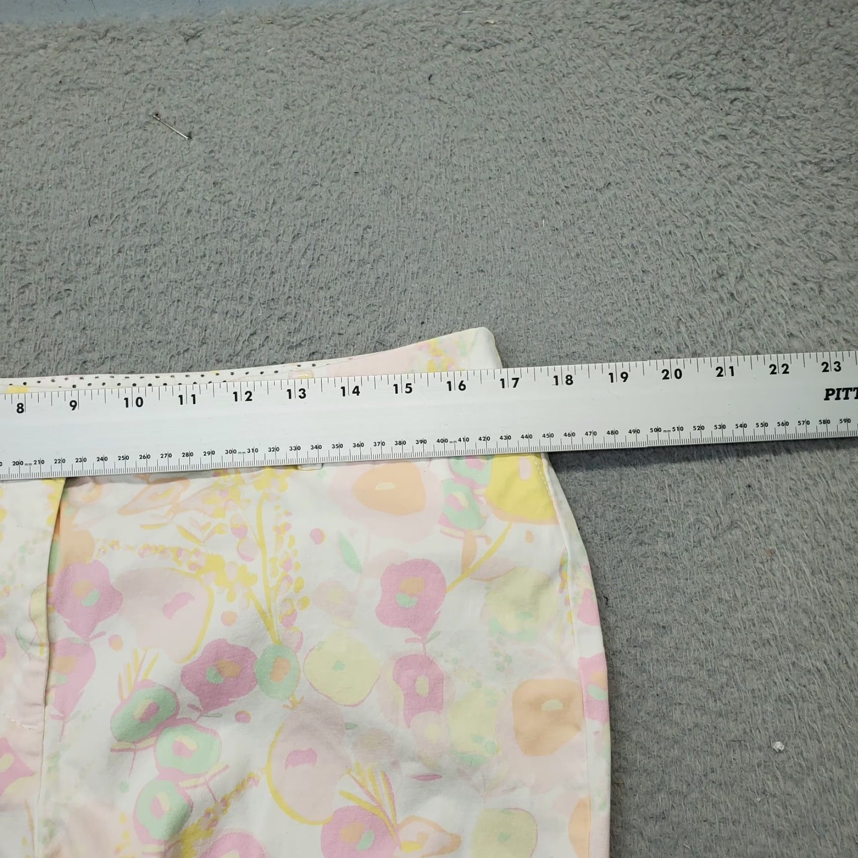 Talbots Talbots Women Pants 10 Floral Stretch Flat Front Crop Ankle Button Multicolor Spring Summer 10 Mens? Size 32" / US 10 / IT 46 - 6 Thumbnail
