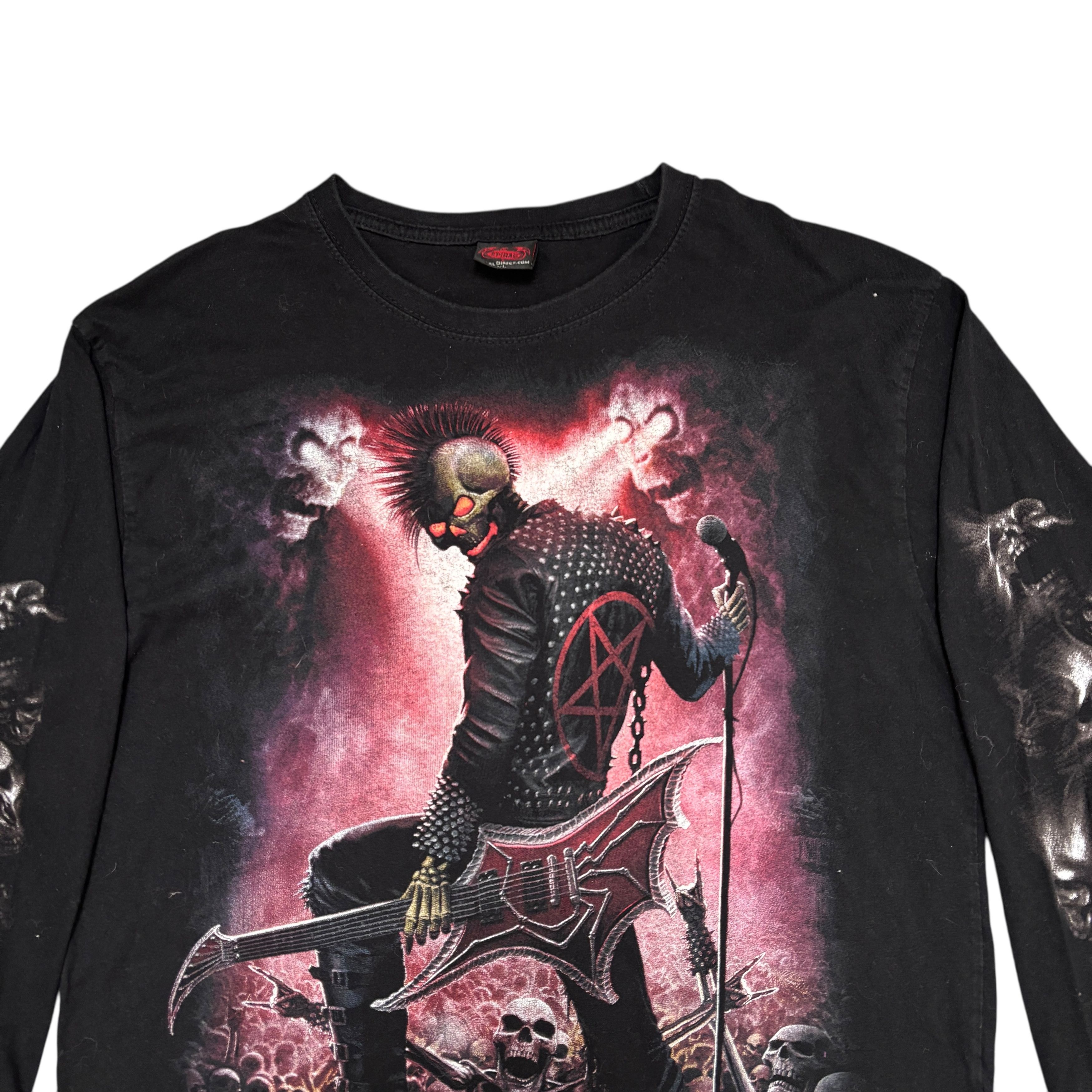 Band Tees Vintage Skeleton Shirt Long Sleeve Spiral Skull Y2K Size US L / EU 52-54 / 3 - 3 Thumbnail
