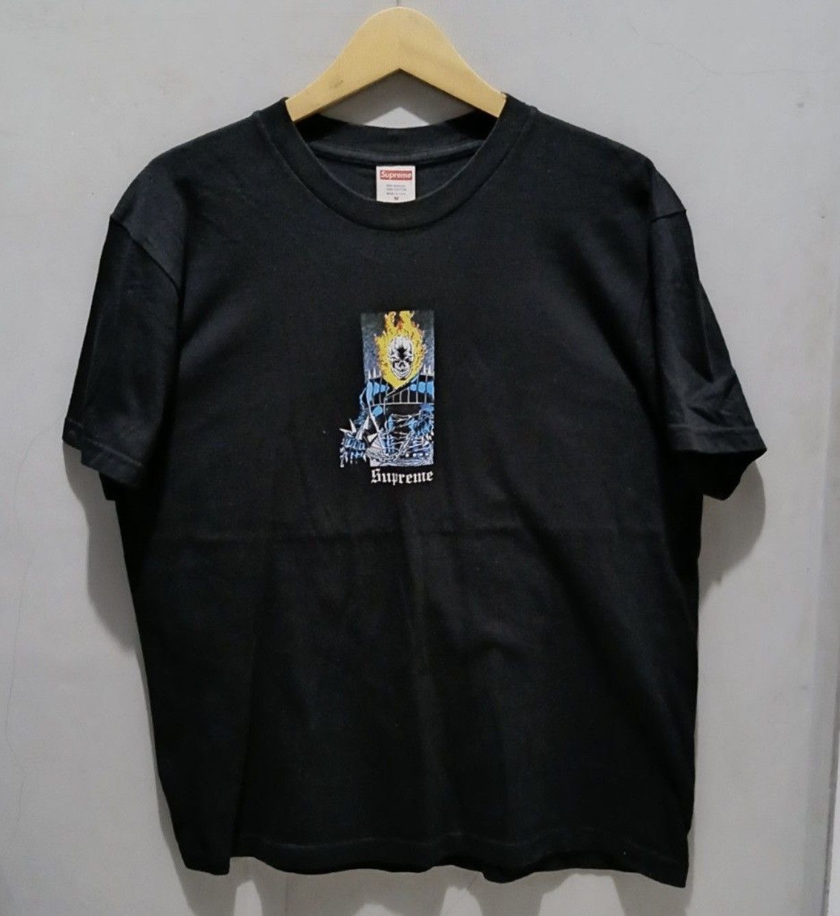 image of Supreme Ghost Rider Tee Size M Black, Men's