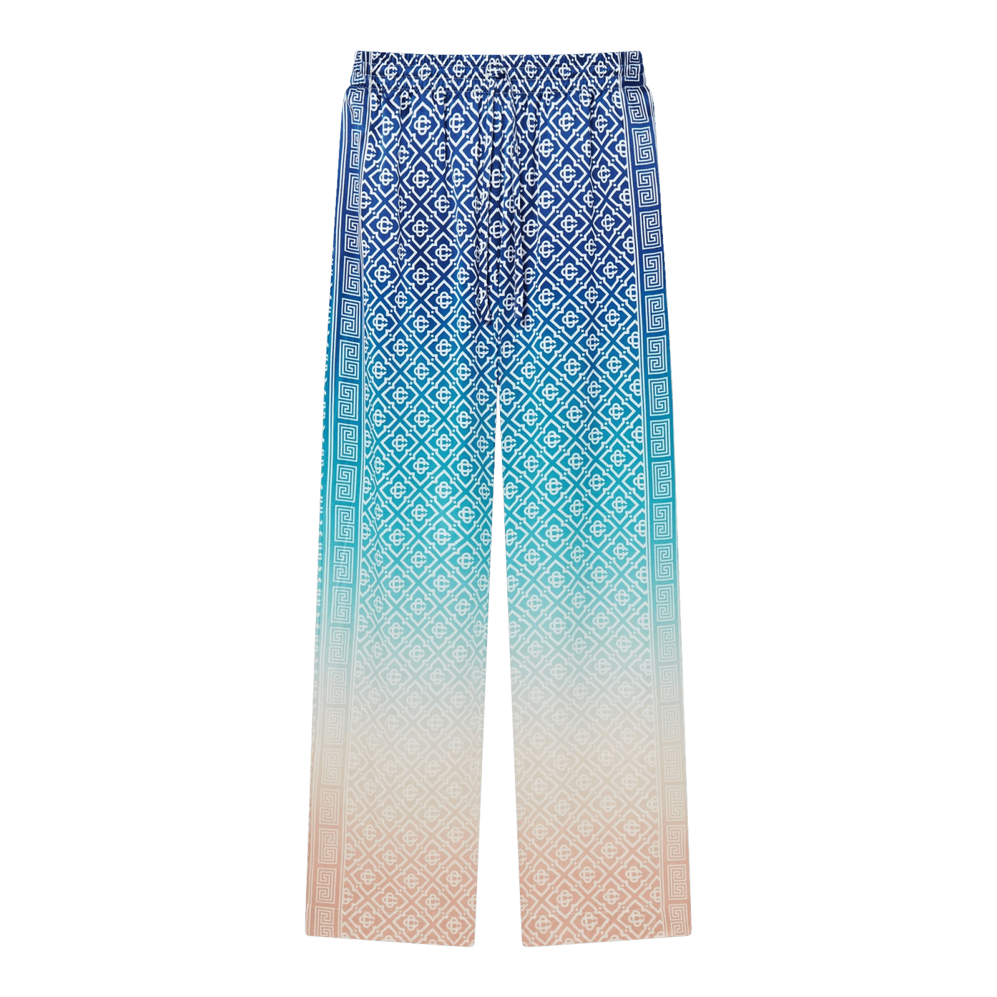 Casablanca Silk Satin Drawstring Trousers Blue Gradient Size US 30 / EU 46 - 1 Thumbnail