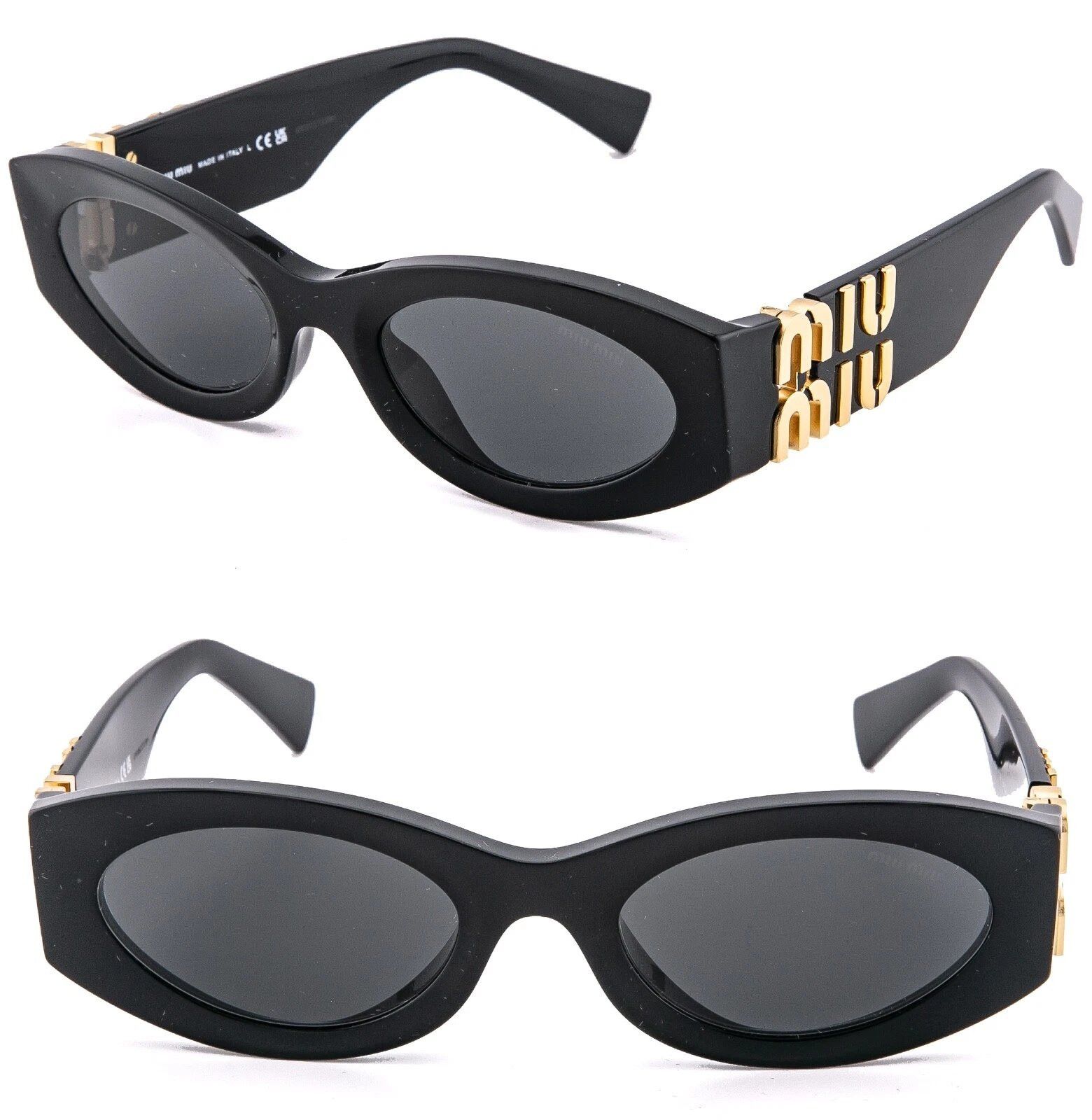 Miu Miu MIU MIU GLIMPSE LOGO MU11WS Black Logo Geometric Luxury 11W Size ONE SIZE - 1 Thumbnail