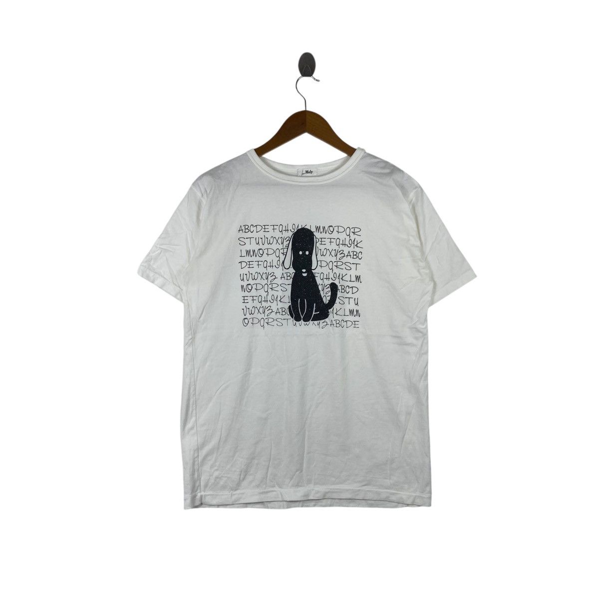 Vintage Vintage 90’ BLACK DOG ALPHABET Illustration Tee Shirt Top Size L / US 10 / IT 46 - 1 Thumbnail