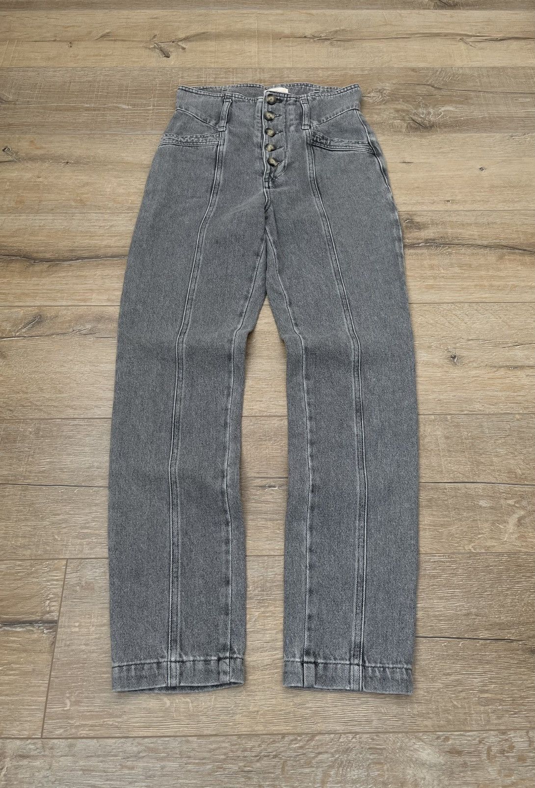 Sezane Sezane Maxime Grey Trousers Size 25" / US 0 / IT 36 - 1 Thumbnail