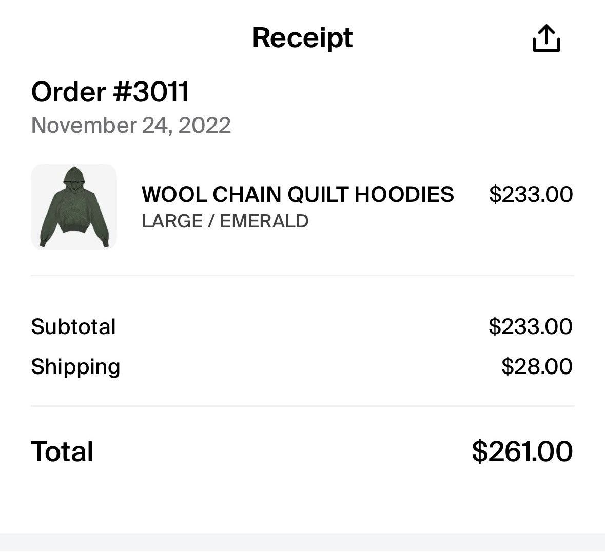 House of Errors House of Errors Emerald Quilt Hoodie Size US L / EU 52-54 / 3 - 4 Thumbnail