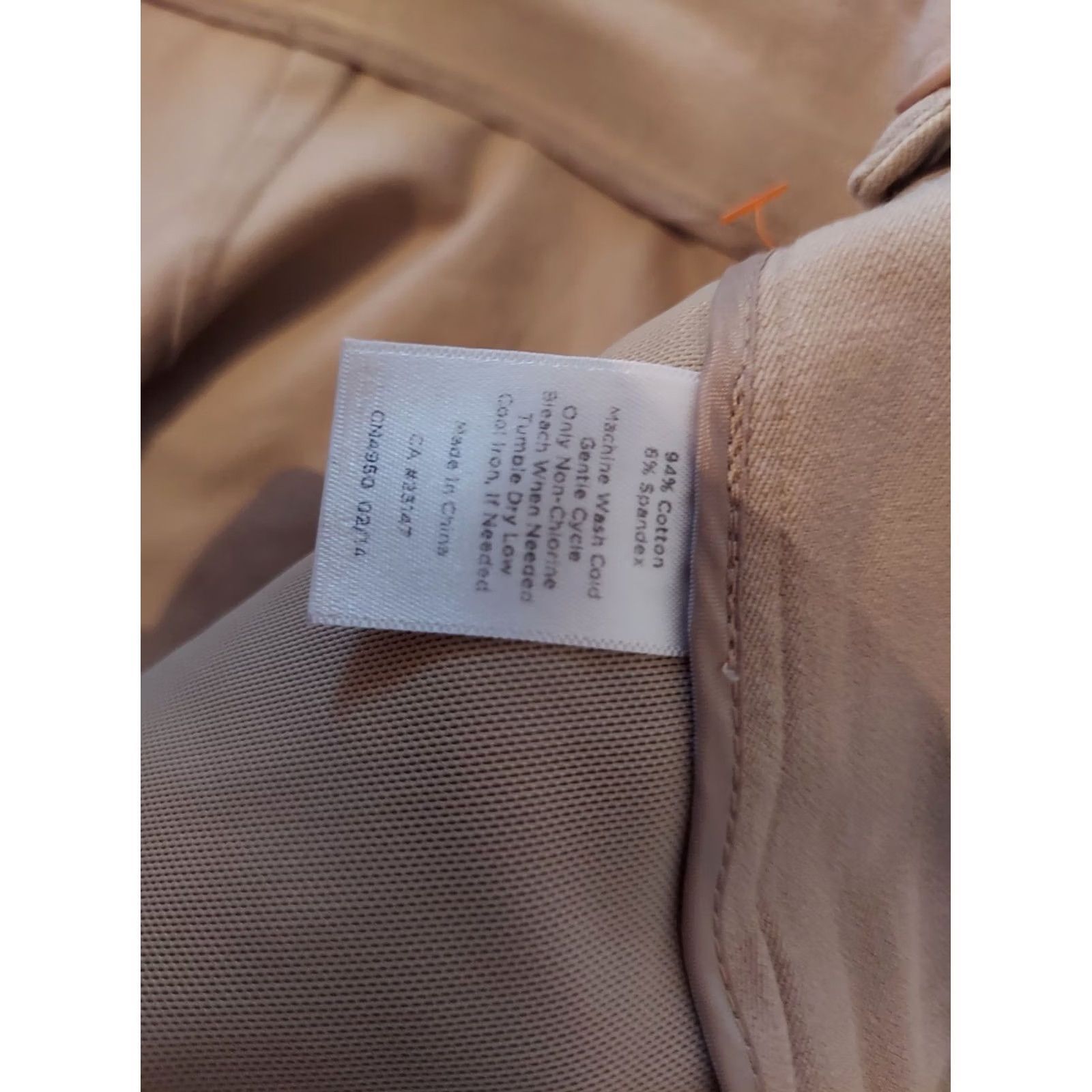 Talbots Womens Talbots Pants 12 Khaki Cotton Chino Dress Trouser Slack Beige Size 34" / US 12 / IT 48 - 7 Thumbnail