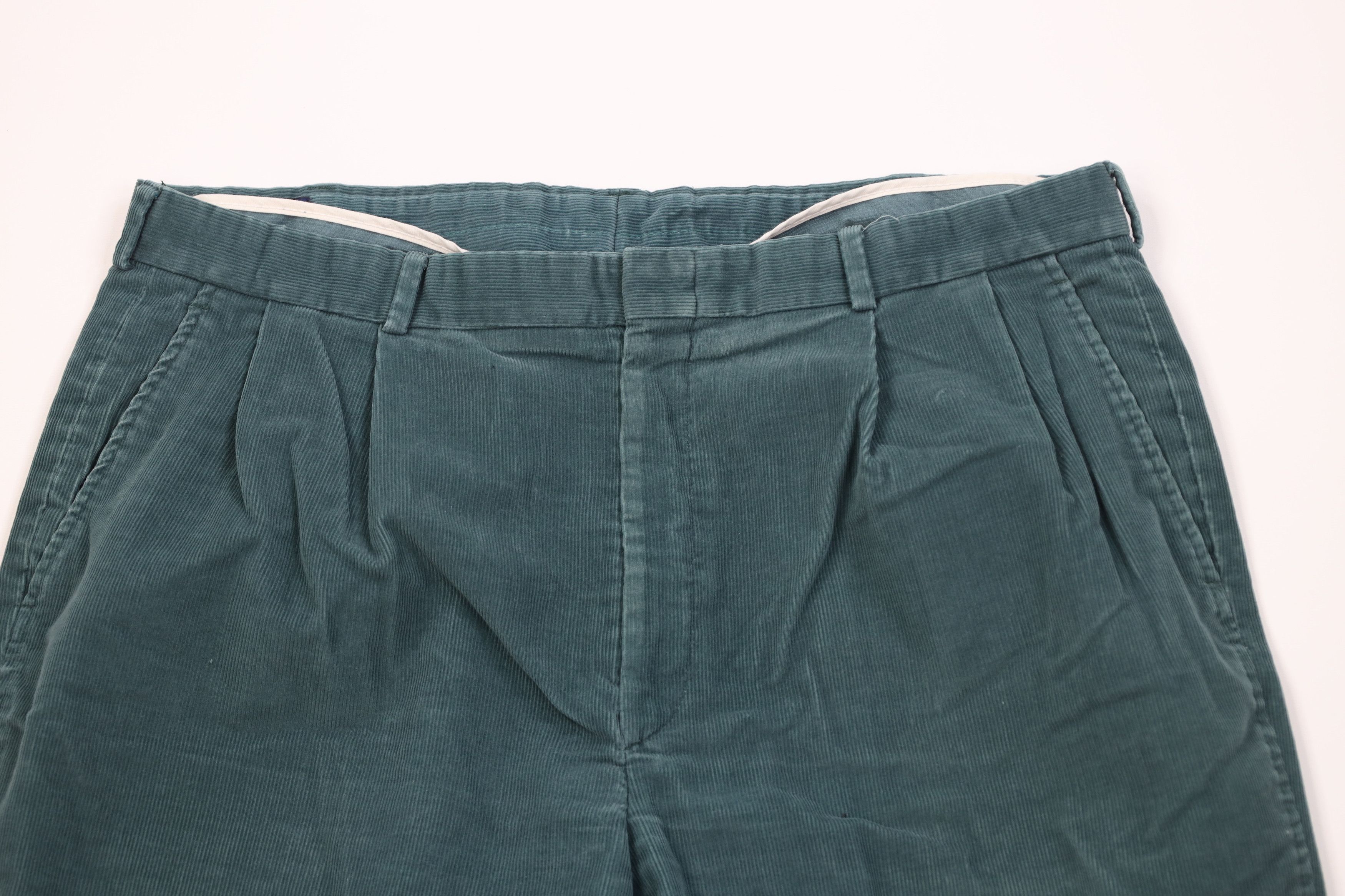Lands' End Vintage 70s Lands End Corduroy Chino Pants Green USA Size US 40 / EU 56 - 2 Thumbnail