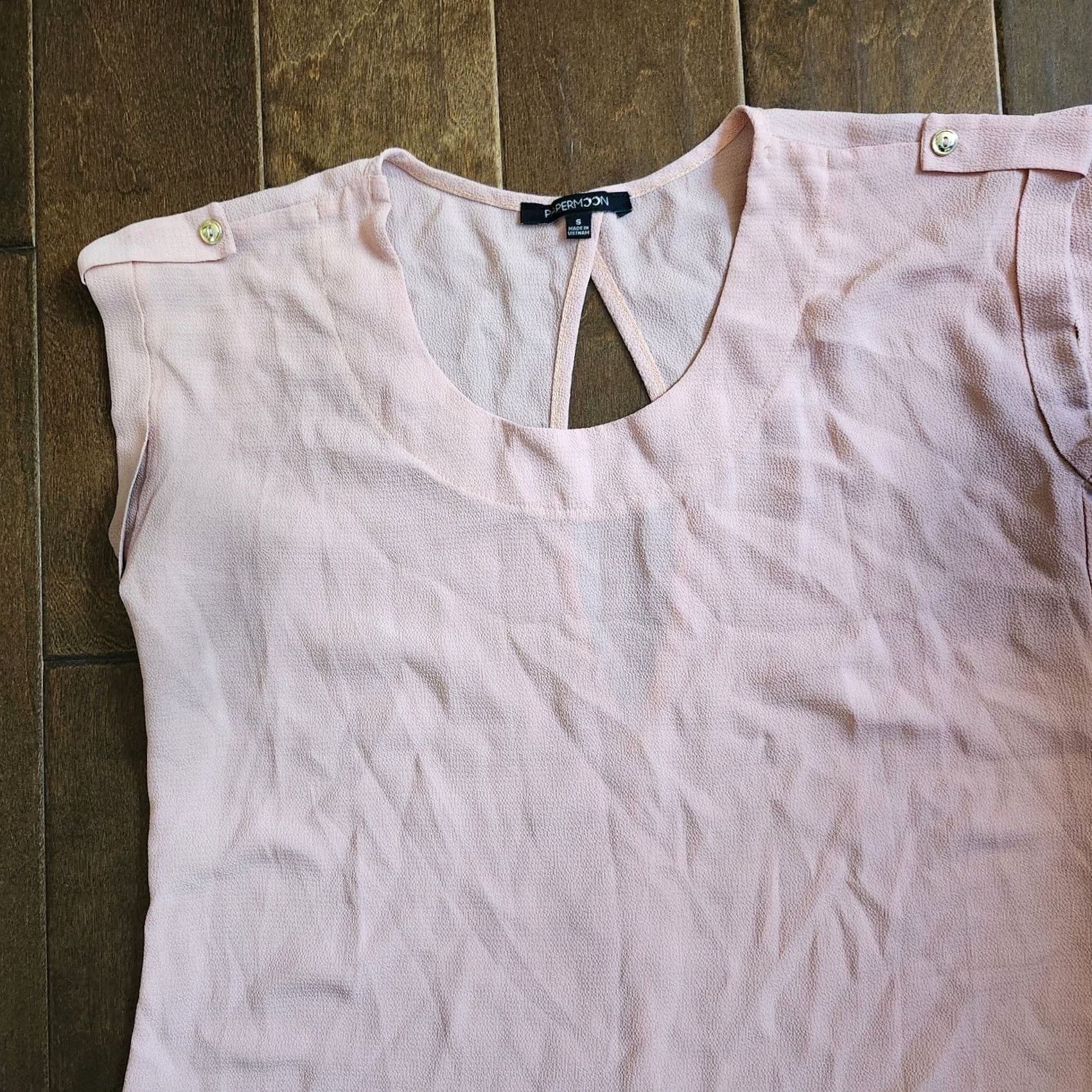 Vintage Papermoon Women's Pink Sleeveless Blouse - Size S Blouse Sleeveless Pink Papermoon Womens S Size S / US 4 / IT 40 - 3 Thumbnail