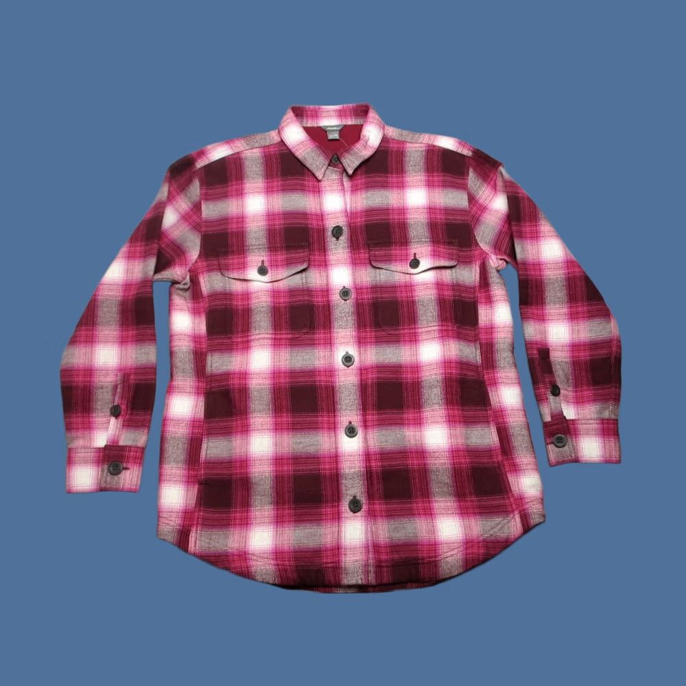 Eddie Bauer Eddie Bauer Jacket Womens Medium Red Plaid Flannel Button Front Coat Cotton Bonding Lightweight Casual Fall Winter Spring Regular Womens Size M / US 6-8 / IT 42-44 - 1 Thumbnail
