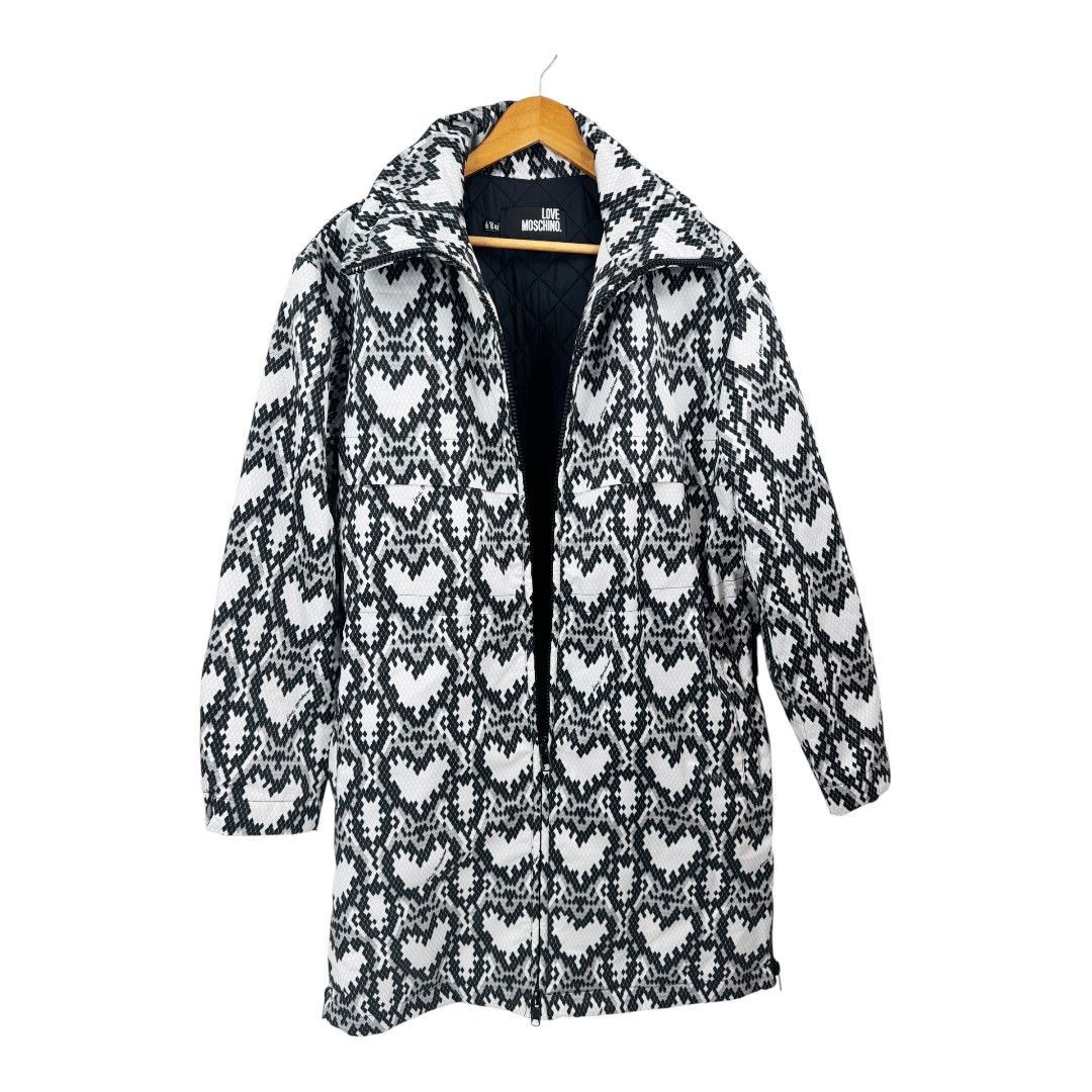 Love Moschino Love Moschino Jacket Python Geometric Hearts Print Coat Size M / US 6-8 / IT 42-44 - 2 Thumbnail