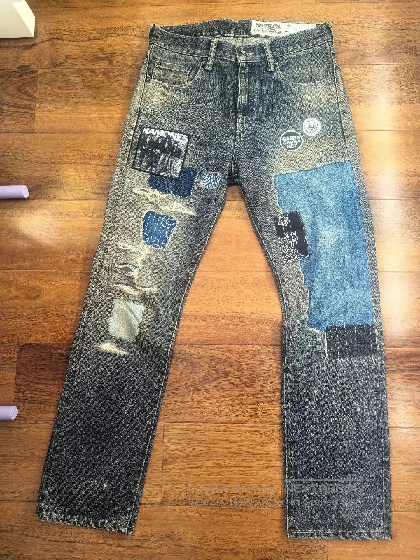Neighborhood Neighborhood Ramones DIY Denim Jeans. Size US 32 / EU 48 - 1 Thumbnail