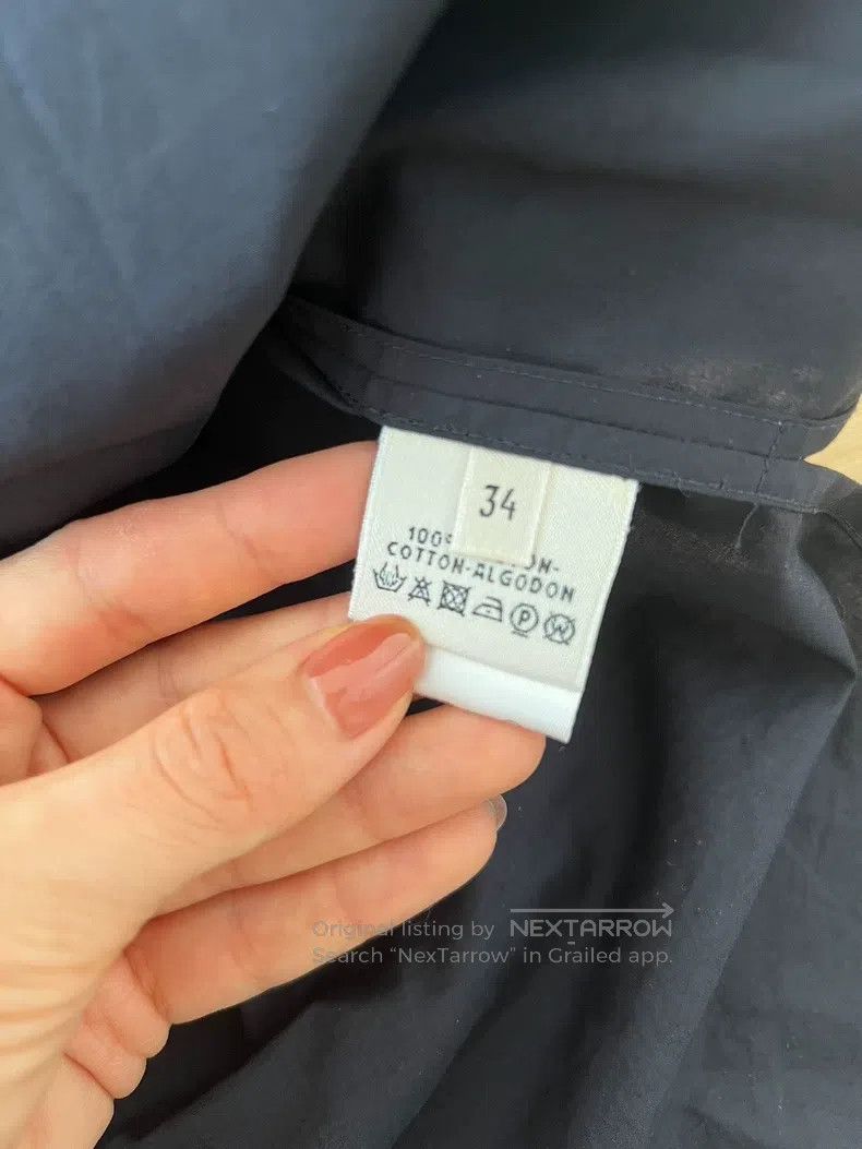 Hermes Hermes Dark blue long-sleeve shirt dress Size XXS / US 00 / IT 34 - 7 Thumbnail