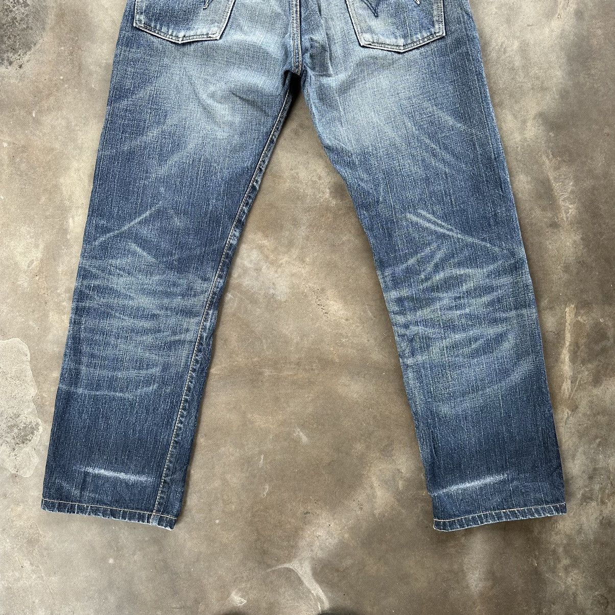 Edwin × Jean × Vintage Vintage Edwin Distressed Faded Denim Jean Pant W30 Size US 30 / EU 46 - 10 Thumbnail