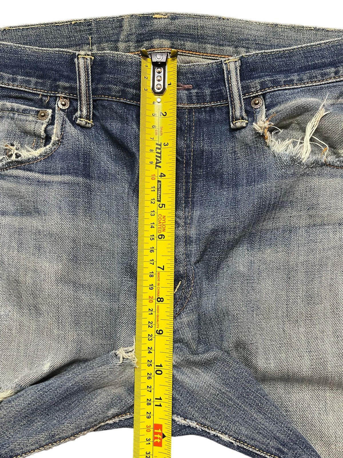 Levi's Vintage 80s Levis 501 Talon Selvedge E Mud Wash Distressed Size US 32 / EU 48 - 22 Thumbnail