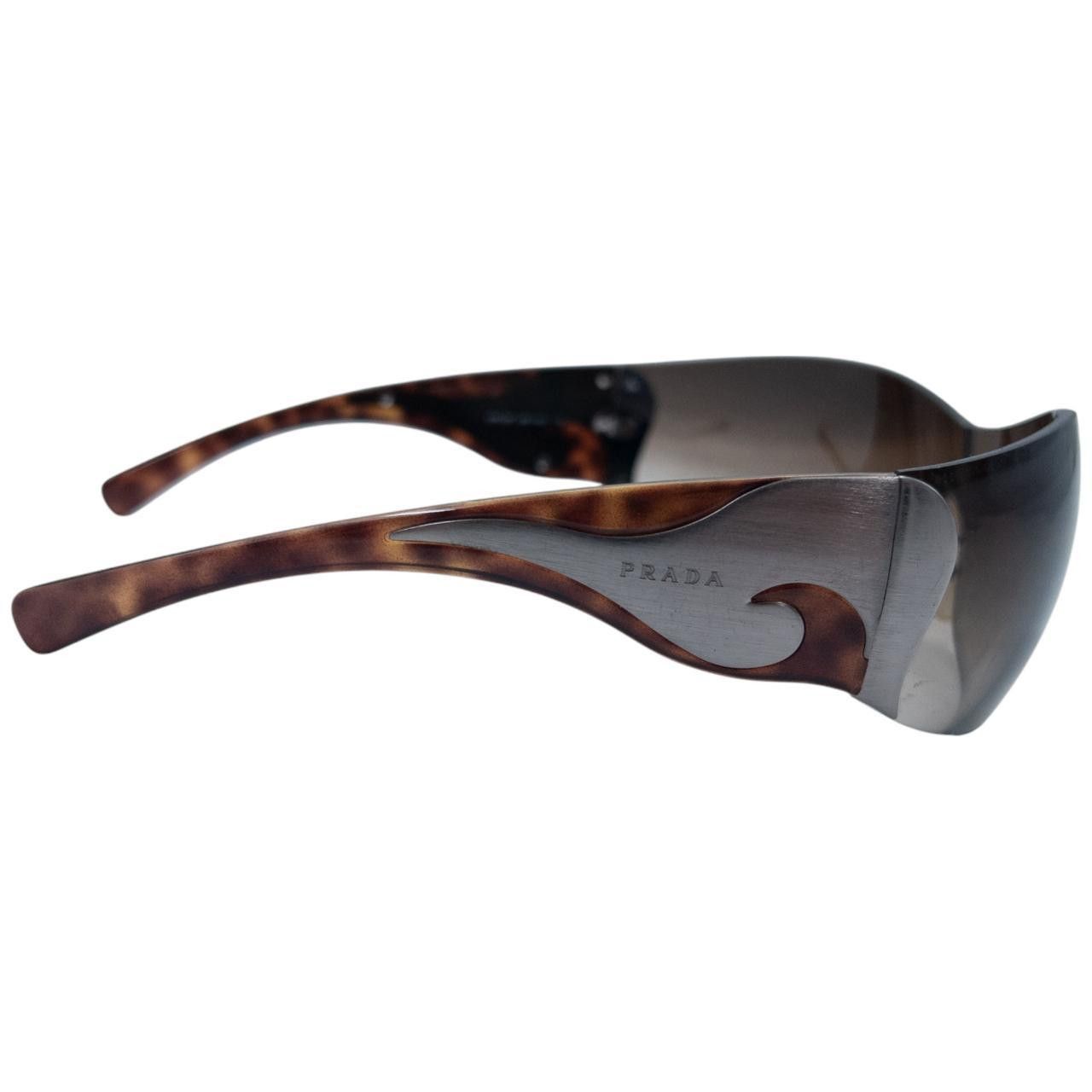 Prada Vintage Prada Tortoise Shell Swirl Sunglasses Size ONE SIZE - 3 Thumbnail