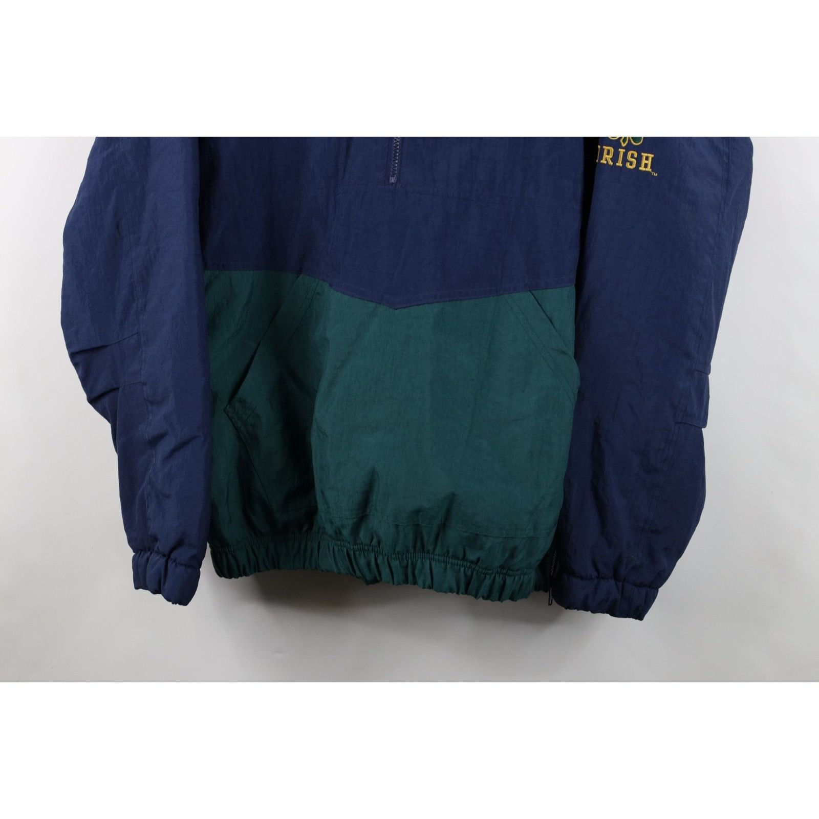 Vintage Vintage 90s Notre Dame University Half Zip Hooded Jacket Size US L / EU 52-54 / 3 - 3 Thumbnail