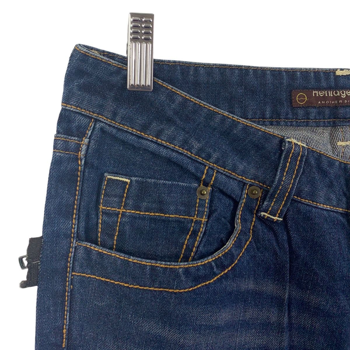 Japanese Brand HERITAGE STONE Distressed blue jeans Size US 34 / EU 50 - 6 Thumbnail