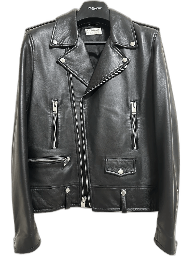 Saint Laurent Paris Saint Laurent Leather Moto Jacket- Size US XL / EU 56 / 4 - 1 Thumbnail