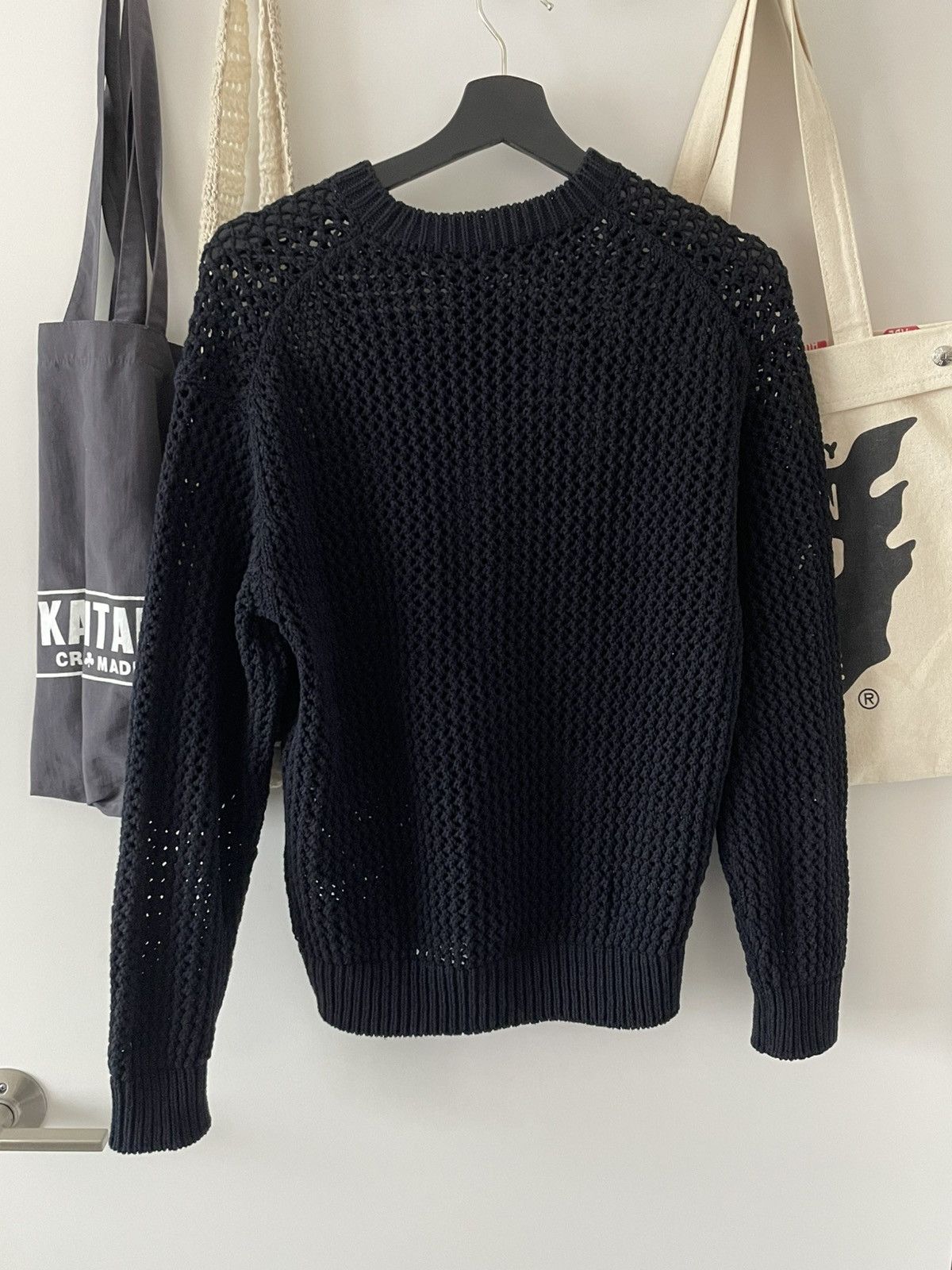 Auralee Auralee Lily Yarn Mesh Knit Pullover Black size 3 Size US L / EU 52-54 / 3 - 2 Thumbnail
