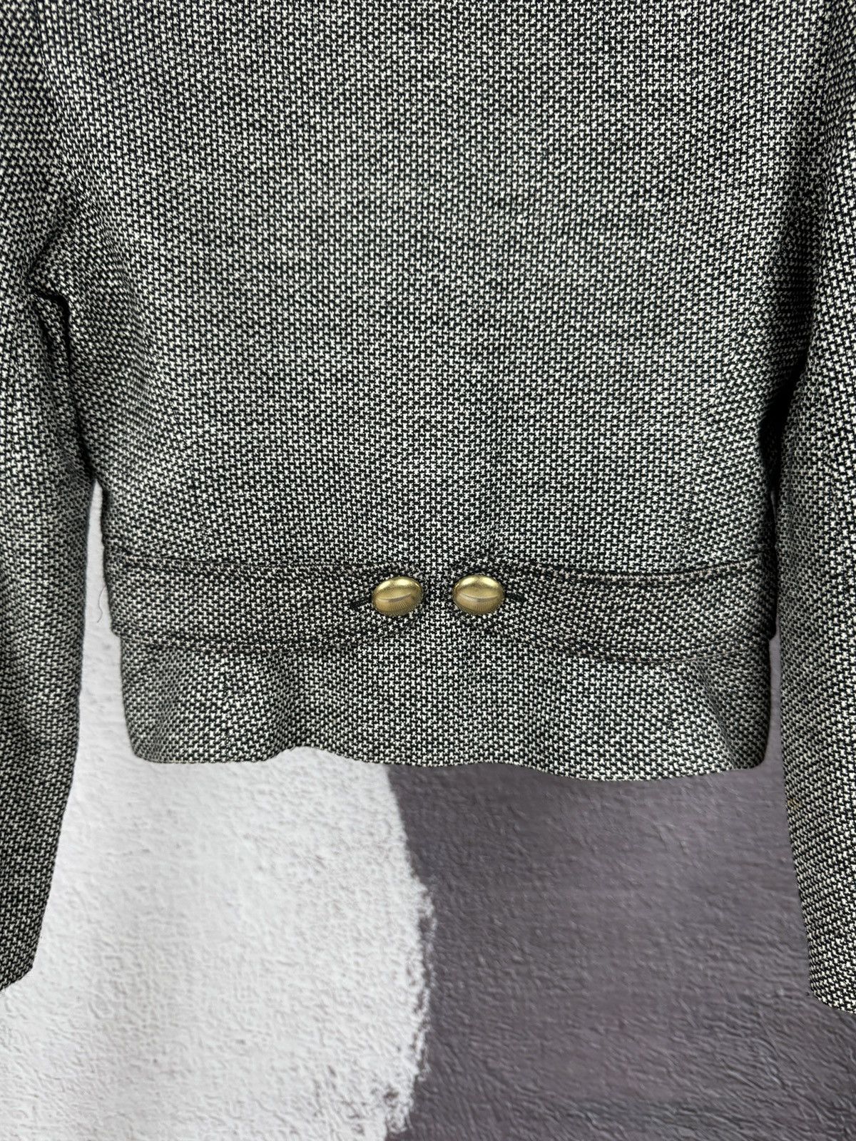 Dolce & Gabbana Dolce & Gabbana wool silk cotton grey short button jacket Size M / US 6-8 / IT 42-44 - 12 Thumbnail