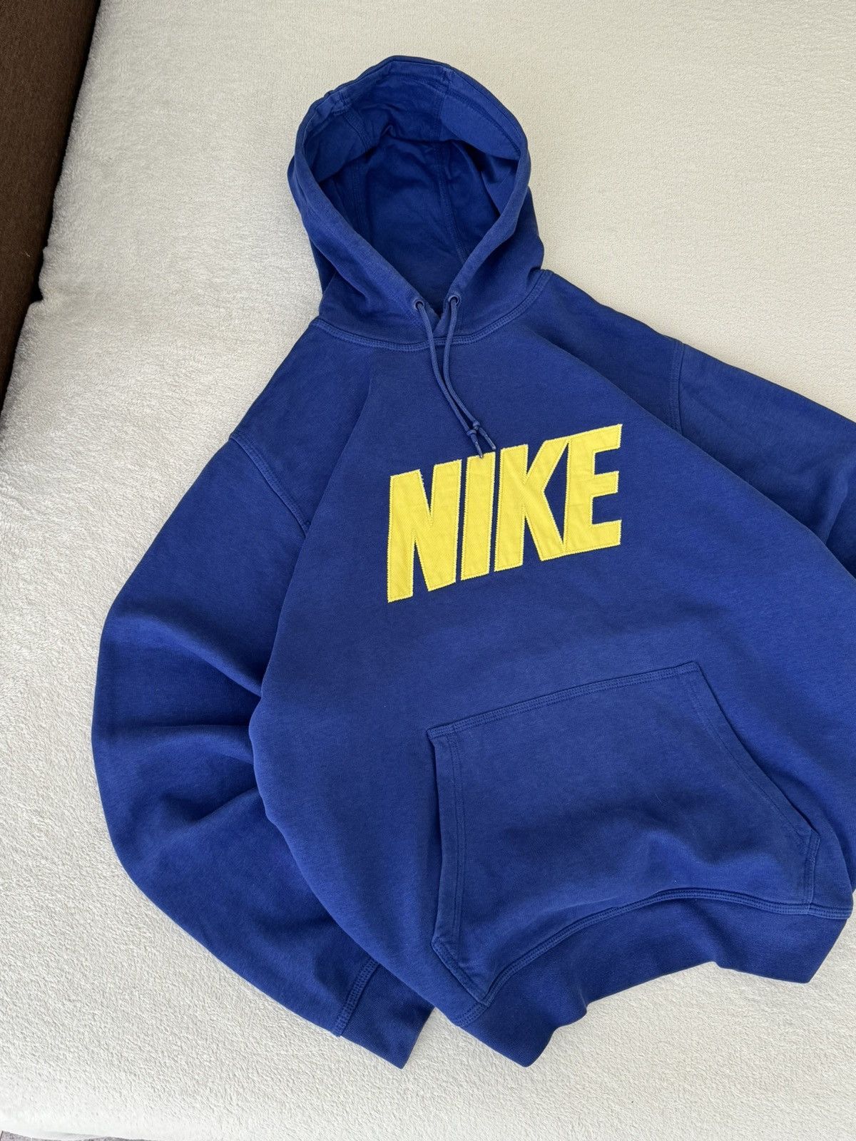 Nike × Vintage Vintage Nike Y2K swoosh oversized grey zip hoodie Size US XXL / EU 58 / 5 - 3 Thumbnail