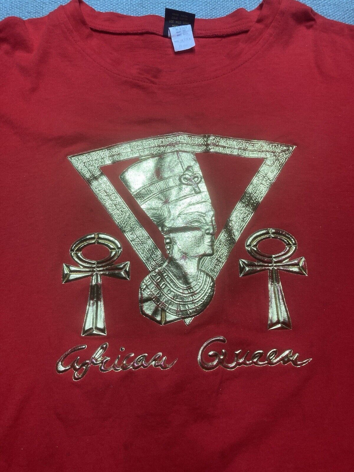Vintage VTG 80s 3/4 sleeve t shirt African Queen black pride XXL Size US XXL / EU 58 / 5 - 3 Thumbnail