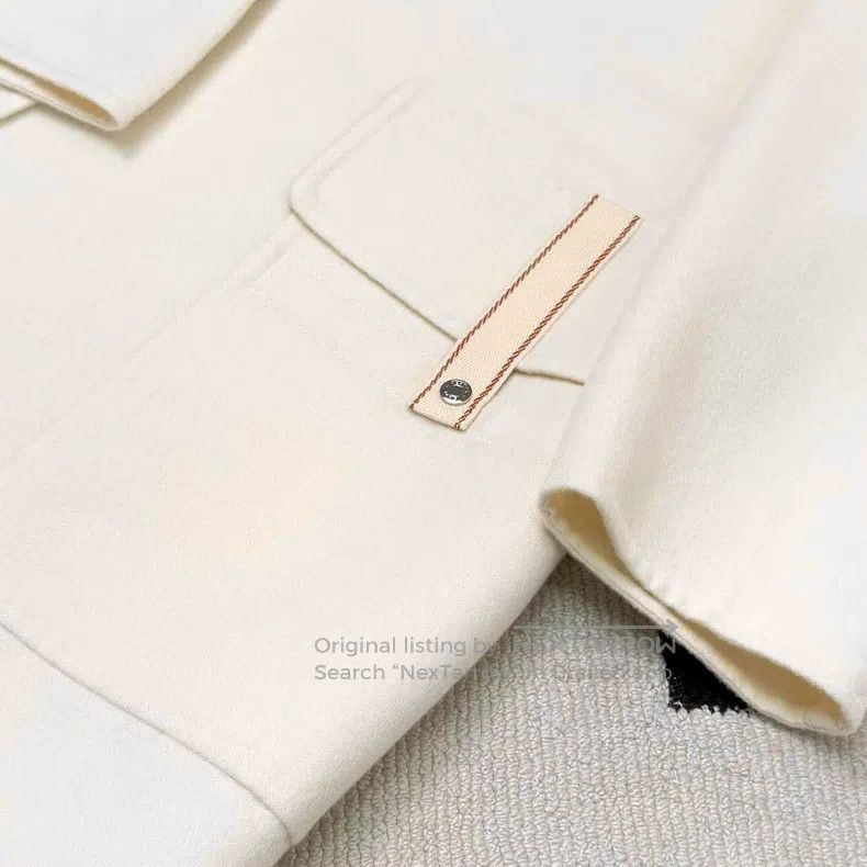 Hermes Hermes White Cashmere Coat Size XXS / US 00 / IT 34 - 4 Thumbnail