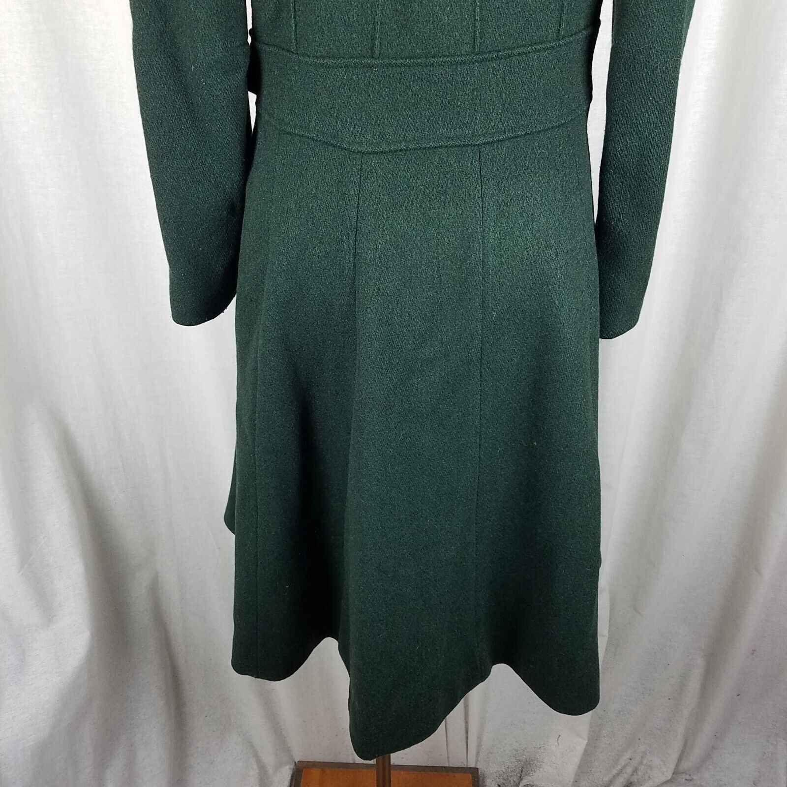 Vintage Vtg Belted Wool Shawl Collar Skater Swing Twirl Coat Peacoat Size S / US 4 / IT 40 - 7 Thumbnail