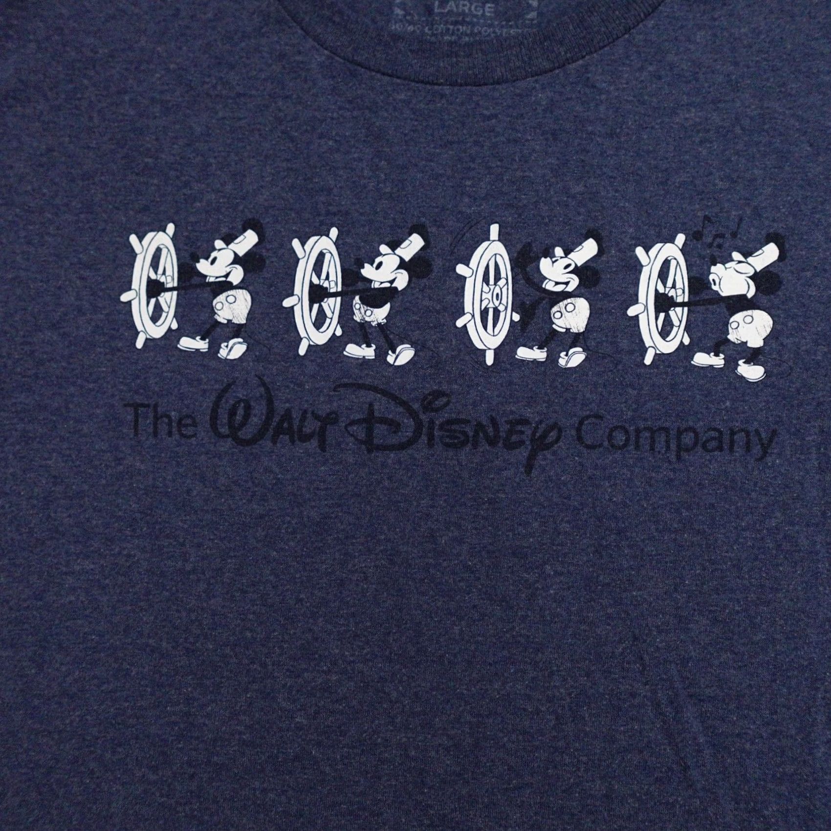 Disney VINTAGE Disney Mickey Mouse T-Shirt Adult Large Blue Steamboat Willie 1928 Graphic Mens Size US L / EU 52-54 / 3 - 2 Thumbnail