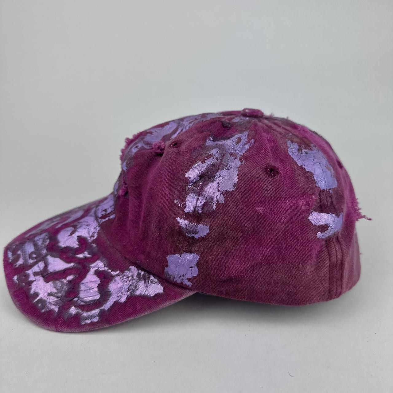 Other ASTROBOI* 'Mars' Red & Lavender Distressed Grunge Hat Size ONE SIZE - 4 Thumbnail