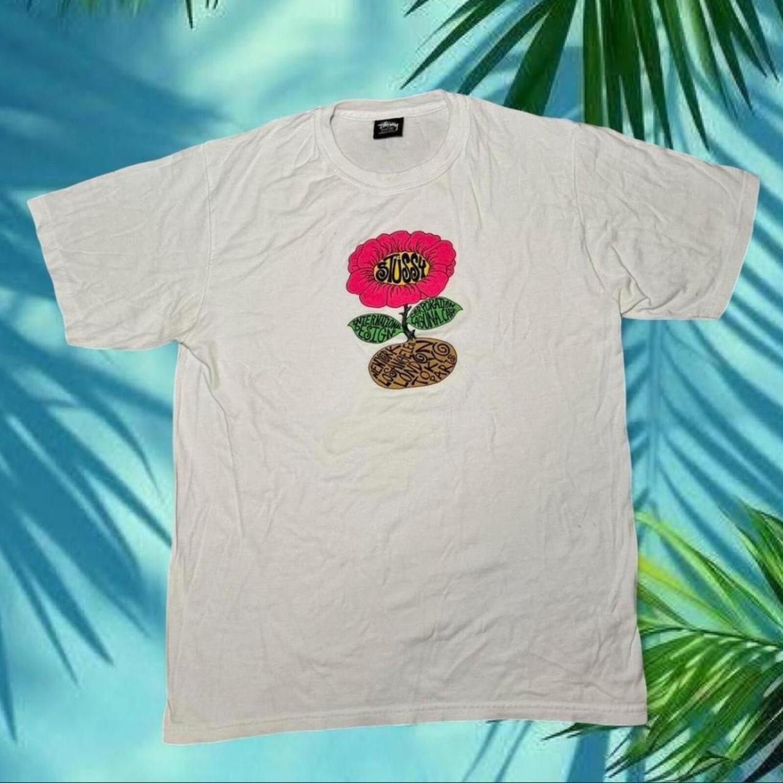 Stussy Stussy Pink Sunflower S21 Summer 21 Skater Surf Streetwear Size US M / EU 48-50 / 2 - 1 Thumbnail