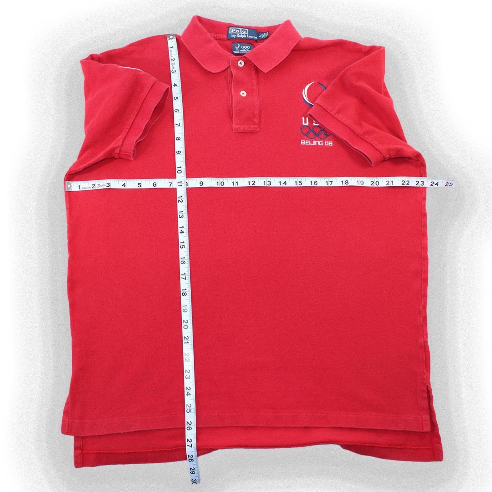 Polo Ralph Lauren Y2K 2008 Red Beijing Olympics USA Ralph Lauren Polo Size US L / EU 52-54 / 3 - 2 Thumbnail