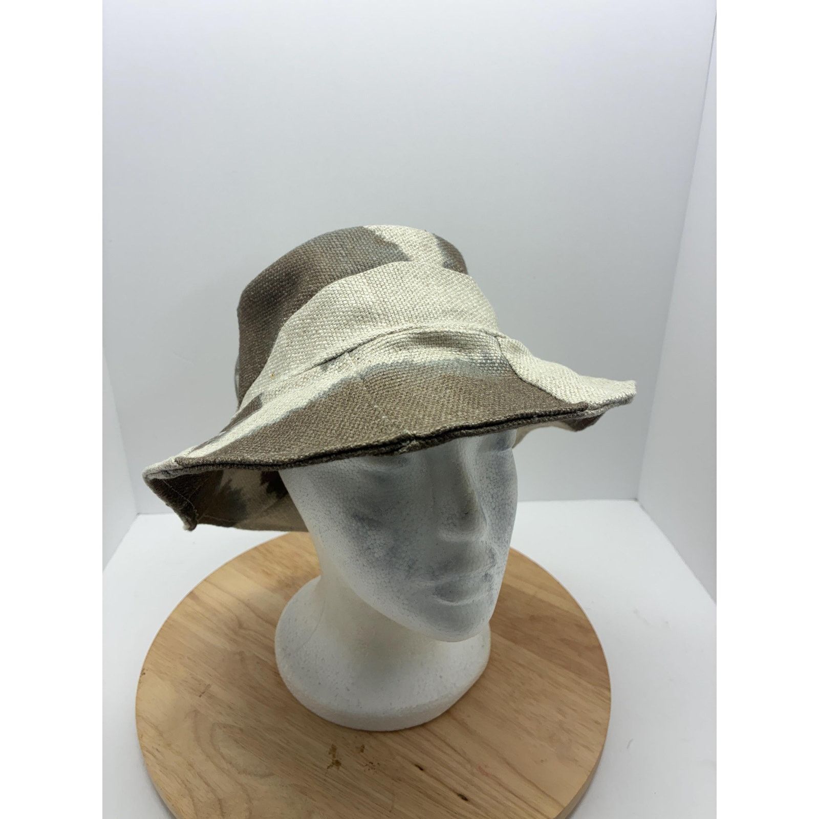 Other Upcycled Canvas Bucket Hat, Handmade Floppy Brim Hat, Flanne Size ONE SIZE - 10 Thumbnail