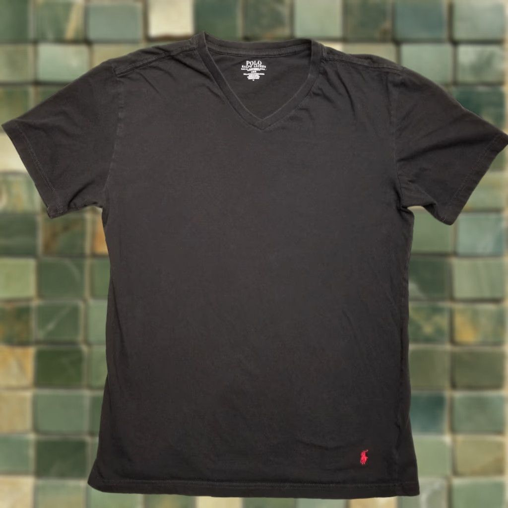 Polo Ralph Lauren Ralph Lauren Shirt Womens L Black Crewneck Tee Red Pony Logo Casual TEE Polo Shirt Ladies Large Black Logo Tee Casual Size L / US 10 / IT 46 - 1 Thumbnail