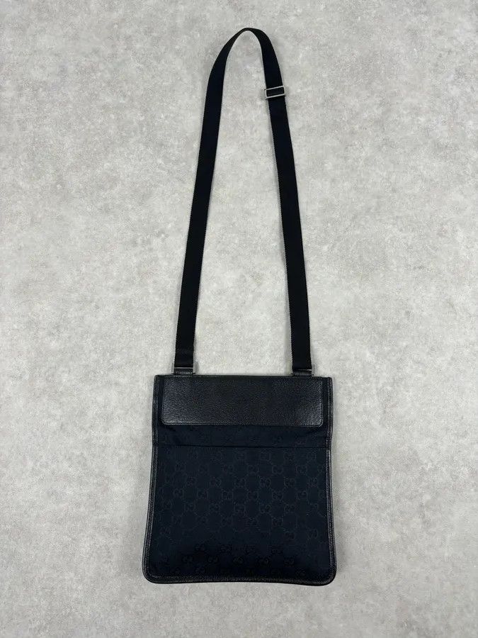 Gucci SS2003 Gucci Black Canvas Monogram Crossbody Bag Size ONE SIZE - 1 Thumbnail