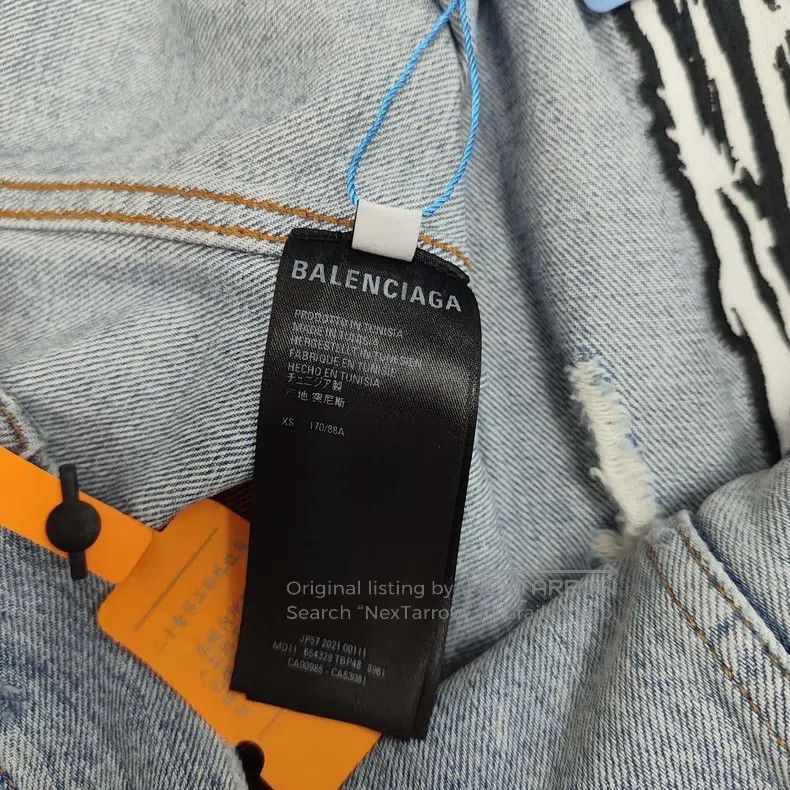 Balenciaga Balenciaga Waterfall embroidery denim jacket Size US XS / EU 42 / 0 - 4 Thumbnail