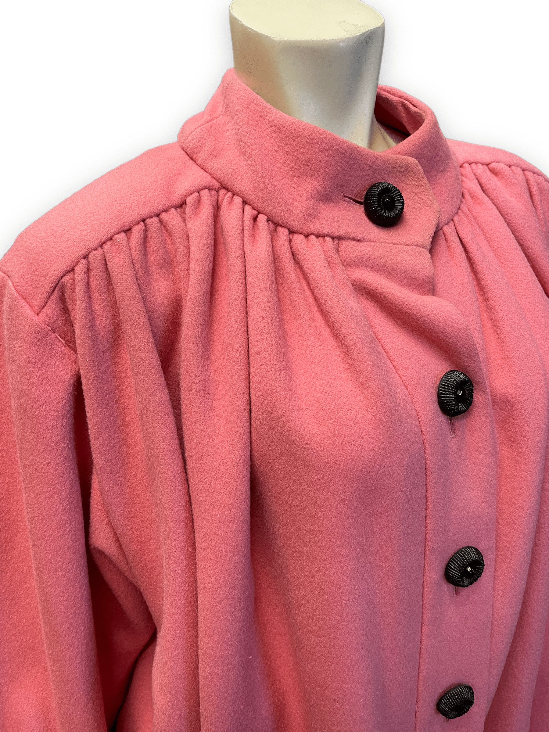 Yves Saint Laurent Yves Saint Laurent "Rive Gauche" Vintage Deisgner Bubblegum Pink Wool Party Coat Size M Size M / US 6-8 / IT 42-44 - 3 Thumbnail