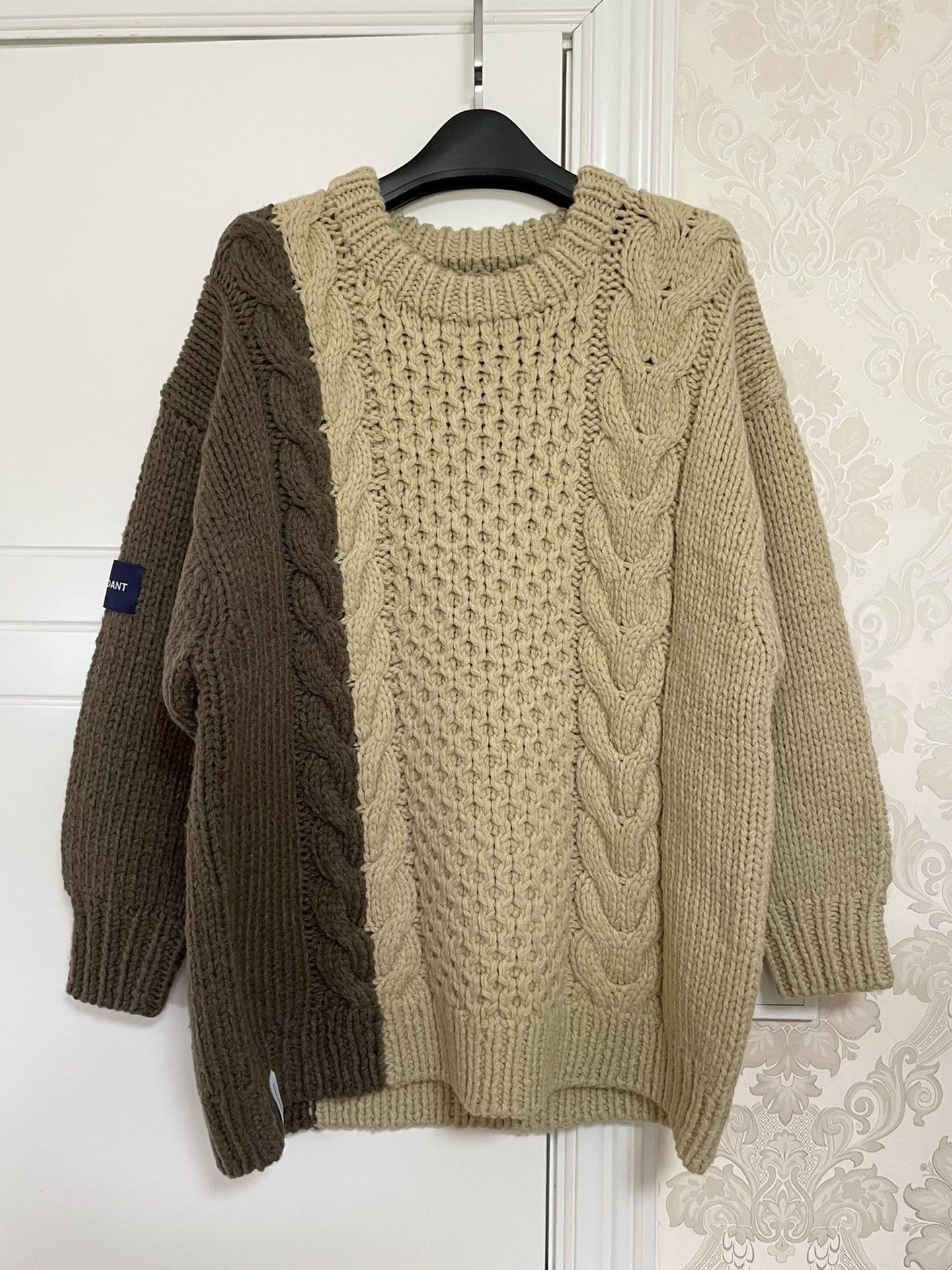 Descendant DESCENDANT ARAN 19FW Color Blocked Wool Pullover Size US S / EU 44-46 / 1 - 1 Thumbnail