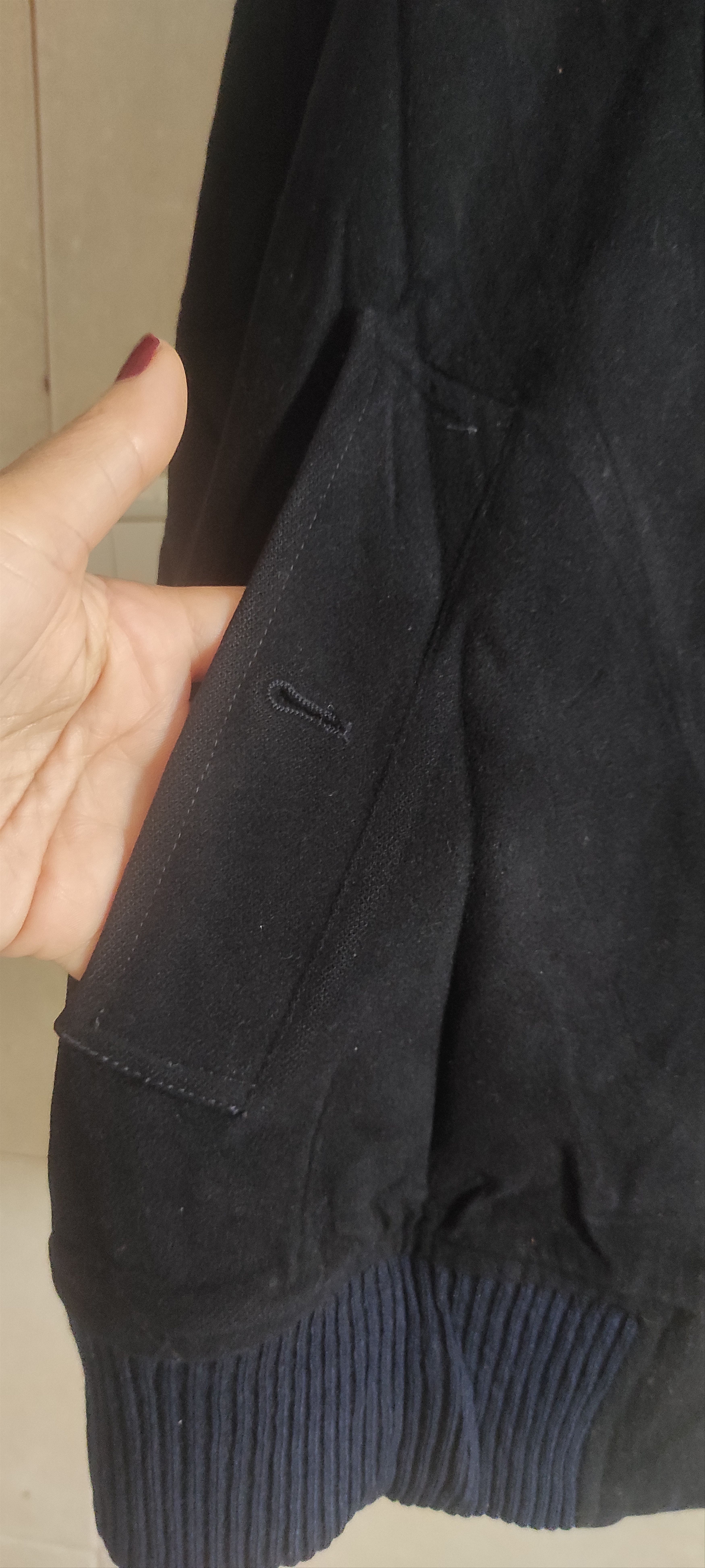 Burberry BURBERRY Bomber Jacket Winter Nova Check Mens Wool Navy Blue Size US XL / EU 56 / 4 - 7 Thumbnail