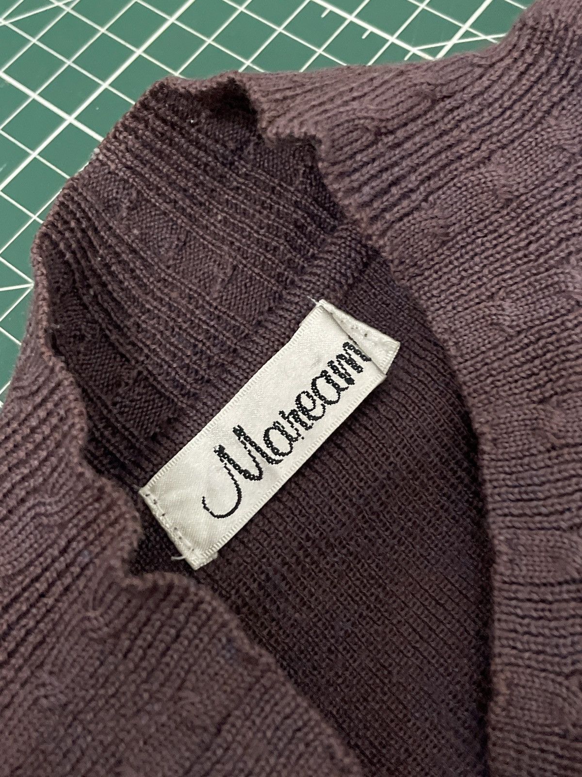 Designer Maream Purple Tone Knitted Sweatshirt Flora Flower Monnet Size US M / EU 48-50 / 2 - 9 Thumbnail