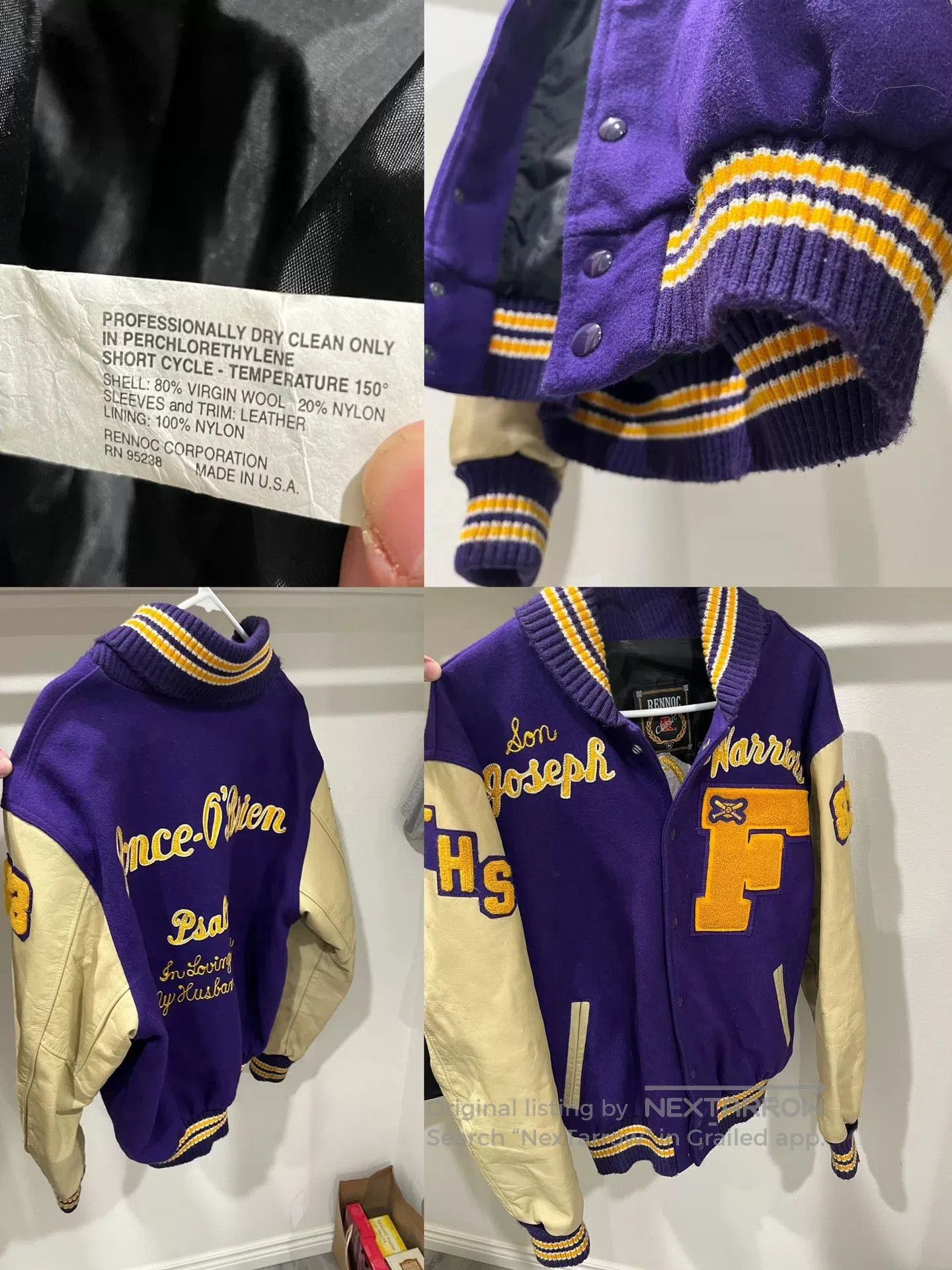 Rennoc Rennoc Whiteville Letterman Vintage Jacket. Size US M / EU 48-50 / 2 - 1 Thumbnail