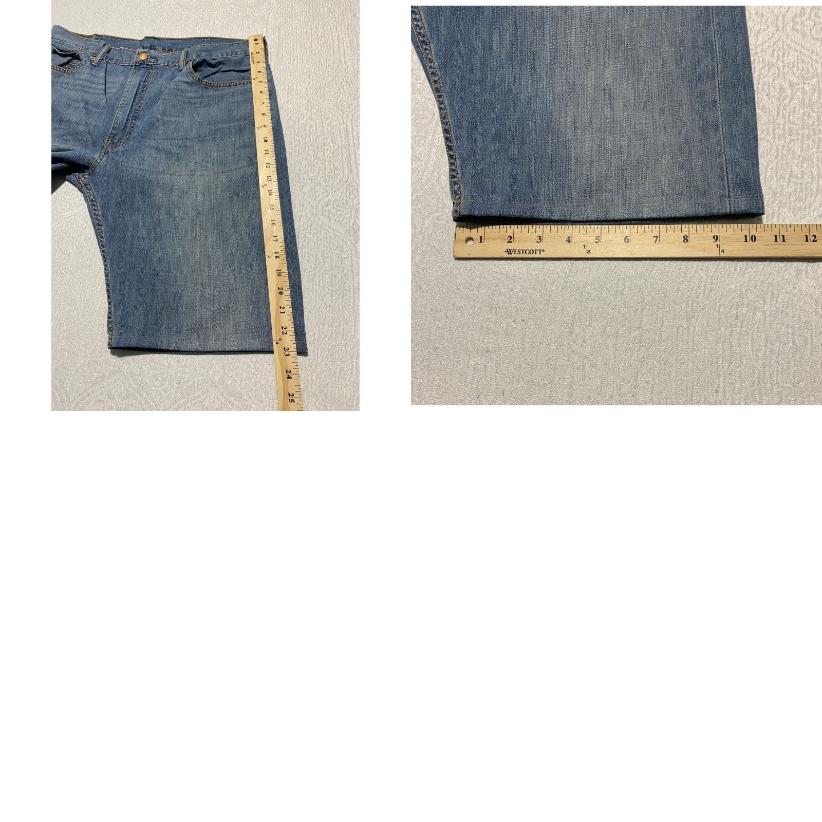 Levi's VINTAGE Levi's 505 Jeans Shorts Men 40×11 Blue Hemmed Denim Jorts Whiskers Bermuda Casual Shorts Mens Blues Size US 40 / EU 56 - 8 Thumbnail